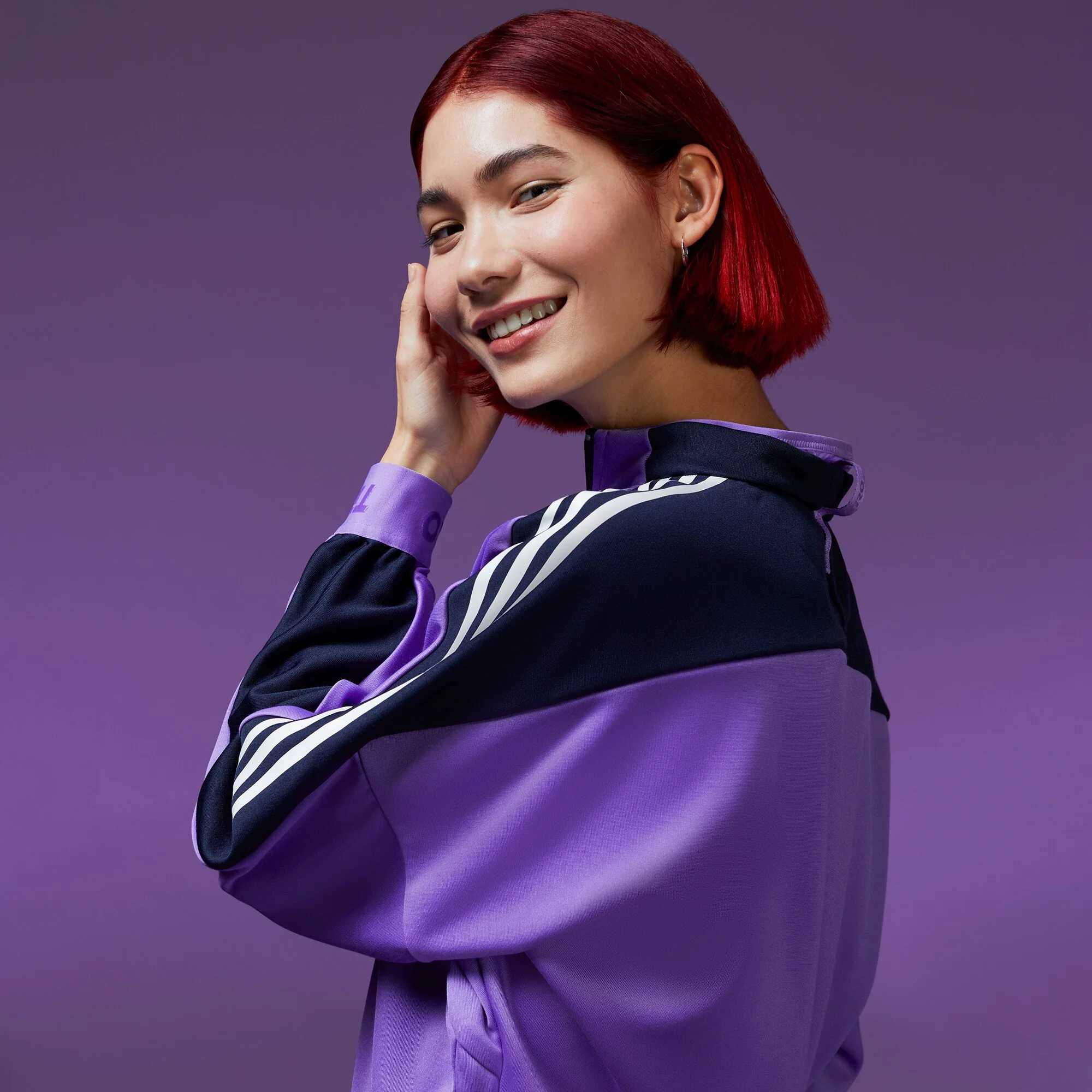 adidas Womens Tiro Suit-Up Advanced Track Top - Purple - Image 8