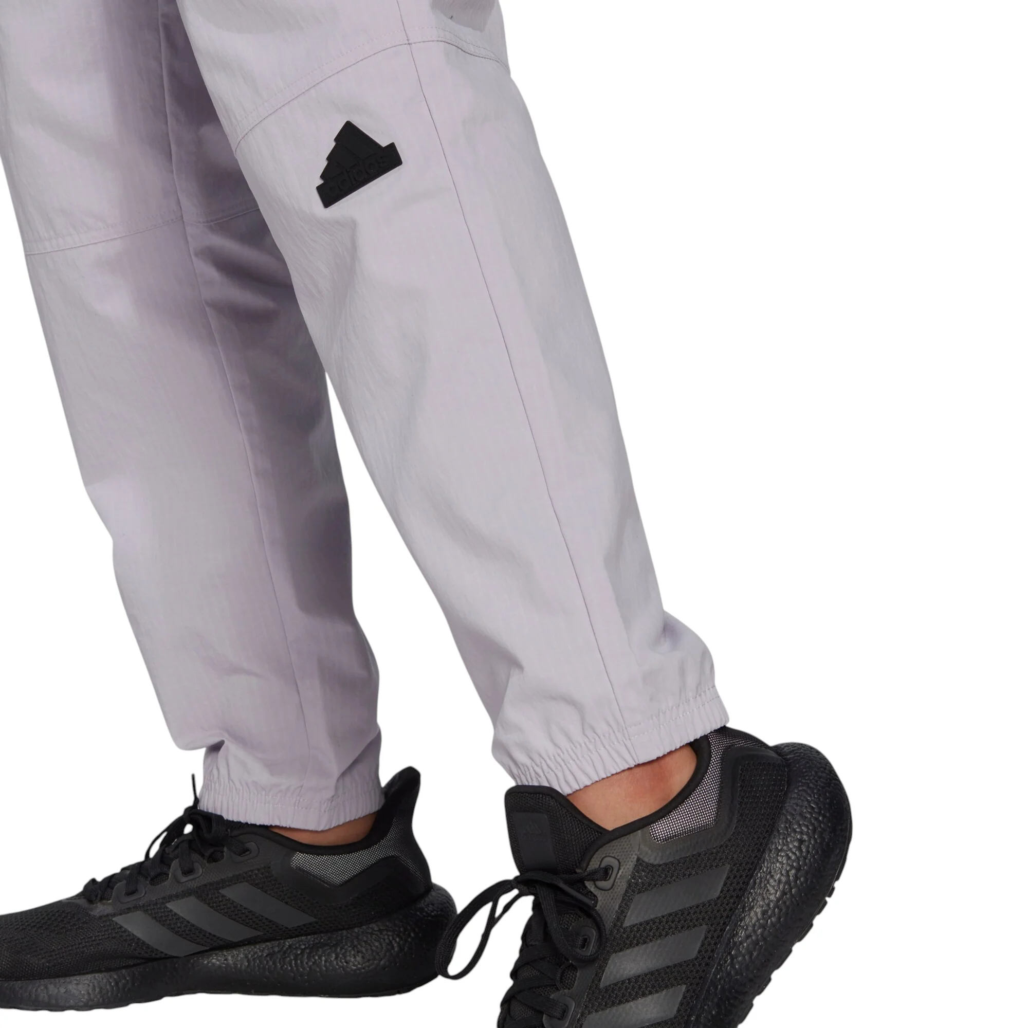 adidas Womens Training Future Lounge Rubber Logo Cargo Pants - Purple - Image 4