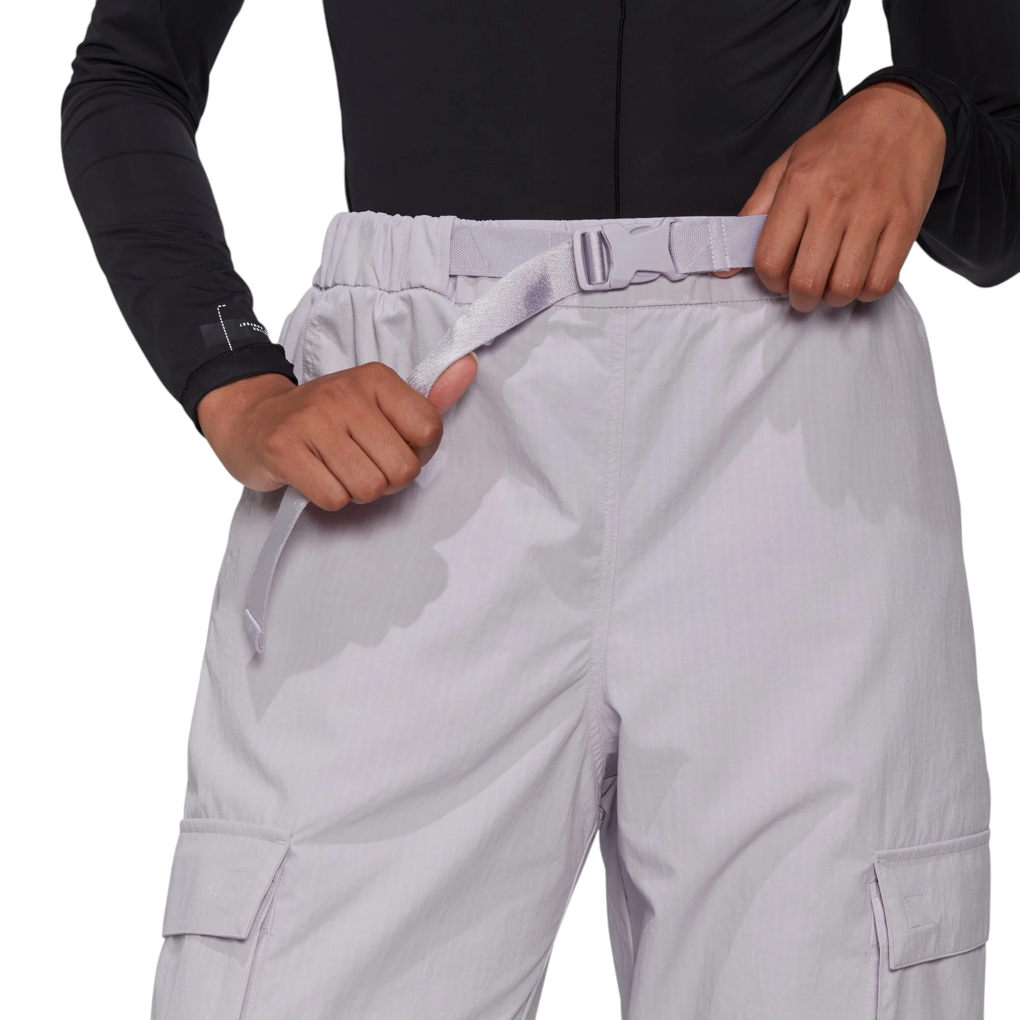 adidas Womens Training Future Lounge Rubber Logo Cargo Pants - Purple - Image 6