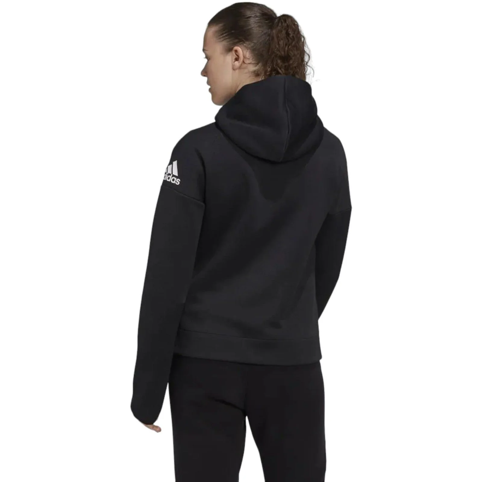 adidas Women's Z.N.E. Hoodie Fast Release Zipper - Black - Image 3