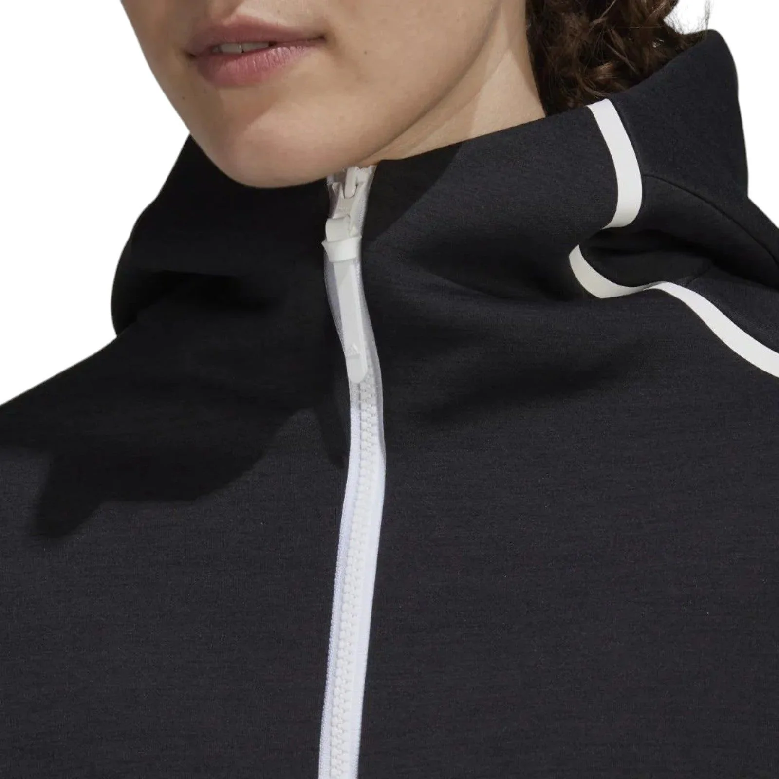 adidas Women's Z.N.E. Hoodie Fast Release Zipper - Black - Image 4