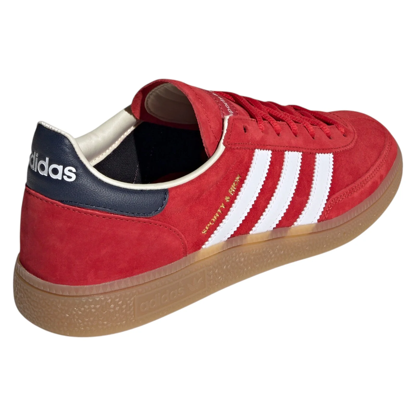 adidas x Sporty & Rich USA Handball Spezial Shoes - Collegiate Red / Night Indigo - IH8337 - Image 3