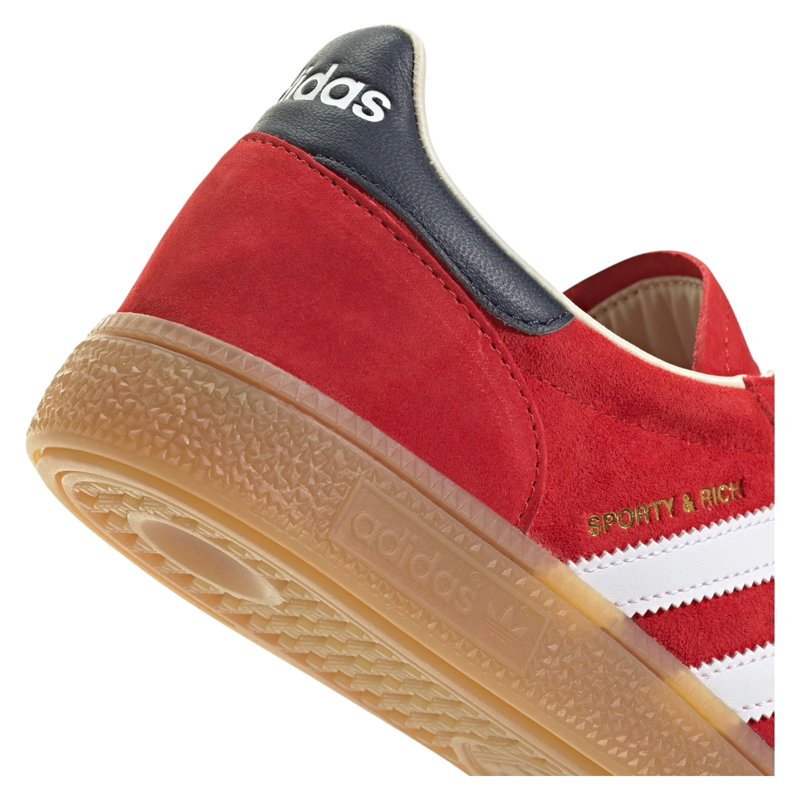 adidas x Sporty & Rich USA Handball Spezial Shoes - Collegiate Red / Night Indigo - IH8337 - Image 5