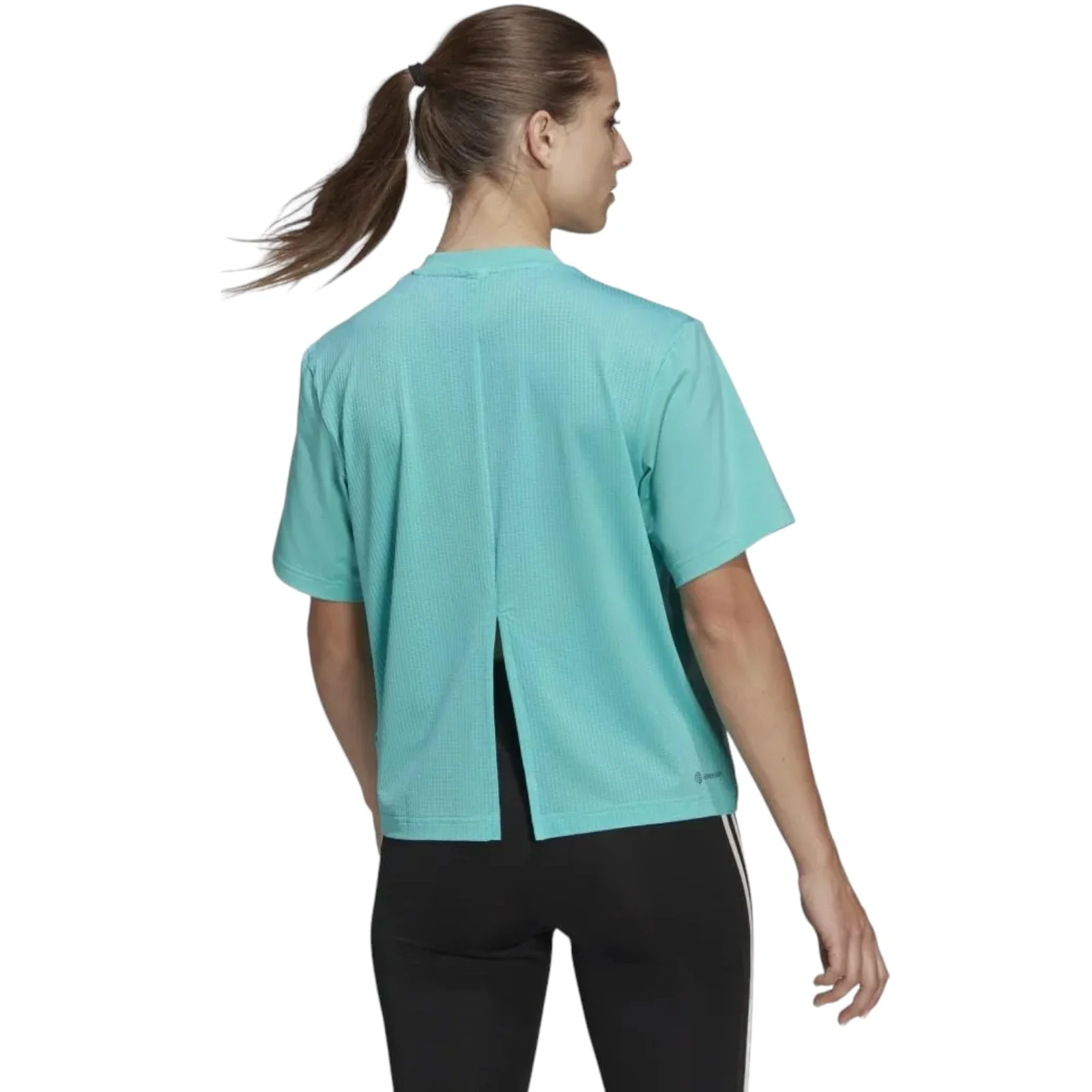 adidas x You for You Womens T-Shirt - Semi Mint Rush - Image 2
