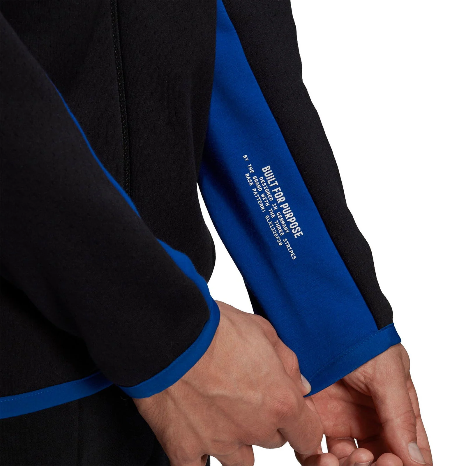 adidas ZNE Full-Zip Hoodie - Black/Blue - Image 6