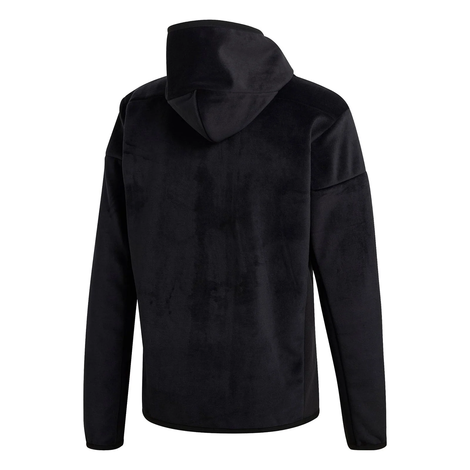 adidas ZNE Full-Zip Velour Hoodie - Black - Image 2