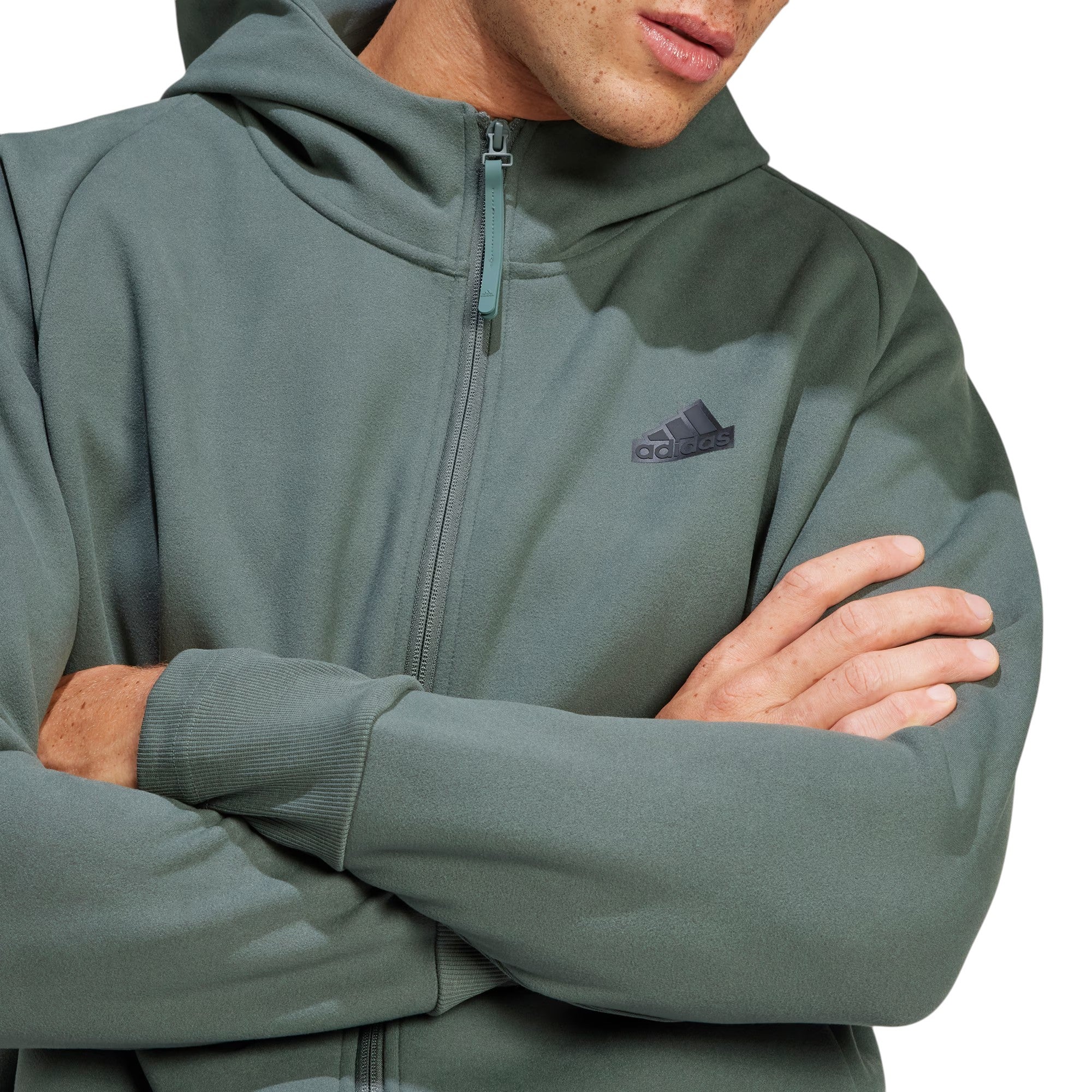 adidas ZNE Winterized Full-Zip Hooded Track Jacket - Green - Image 5