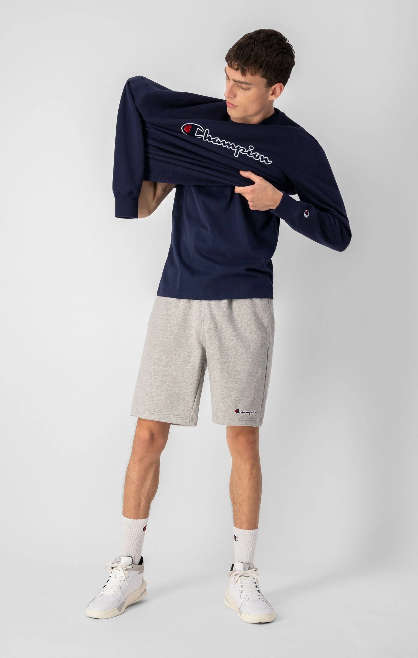 Champion Bermuda Cotton Sweat Shorts - Grey - Image 6