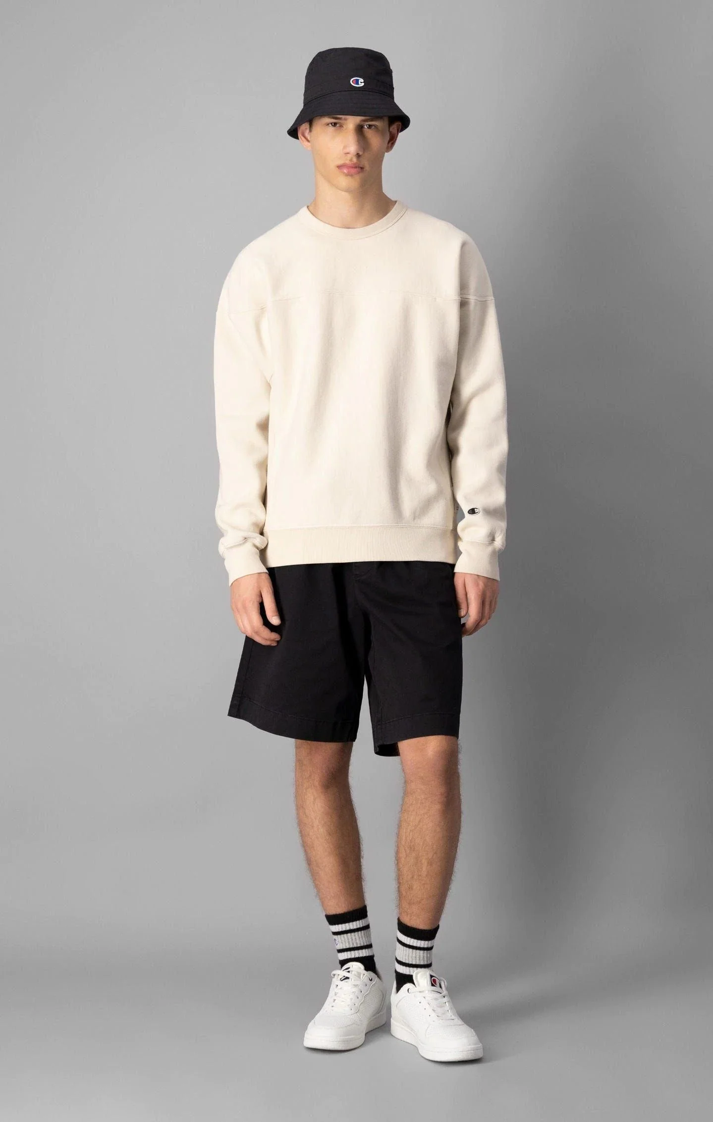 Champion Contemporary Garment Dyed Crew Sweat - Cream - Image 5
