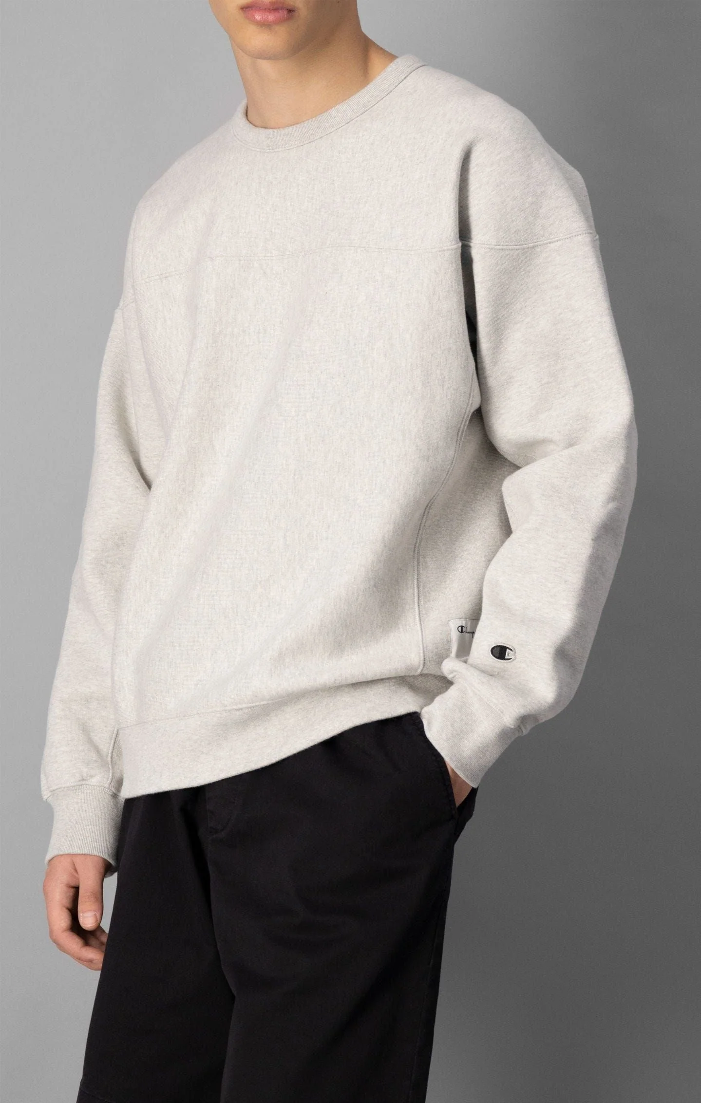 Champion Contemporary Garment Dyed Crew Sweat - Grey - Image 2