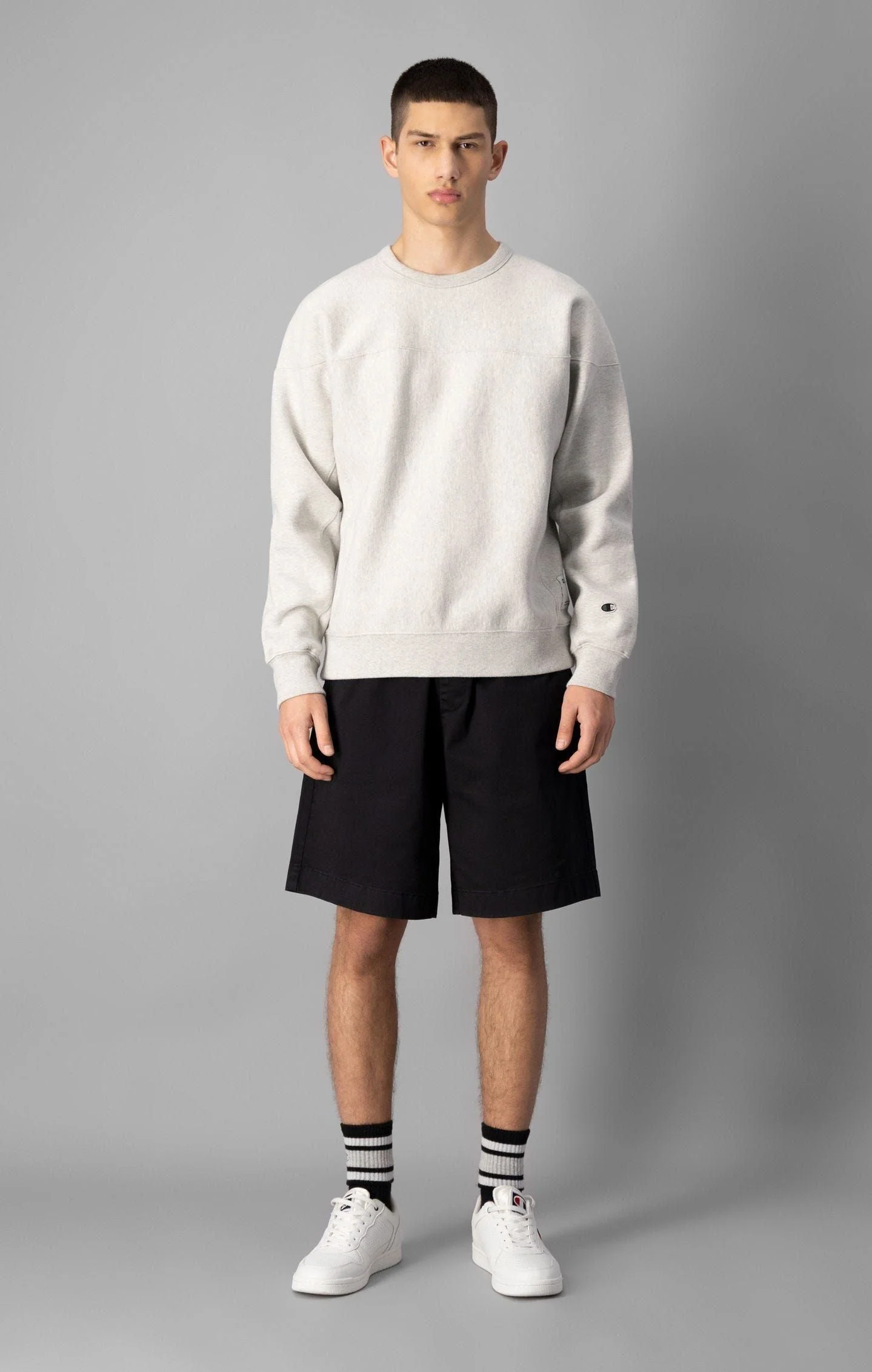 Champion Contemporary Garment Dyed Crew Sweat - Grey - Image 5