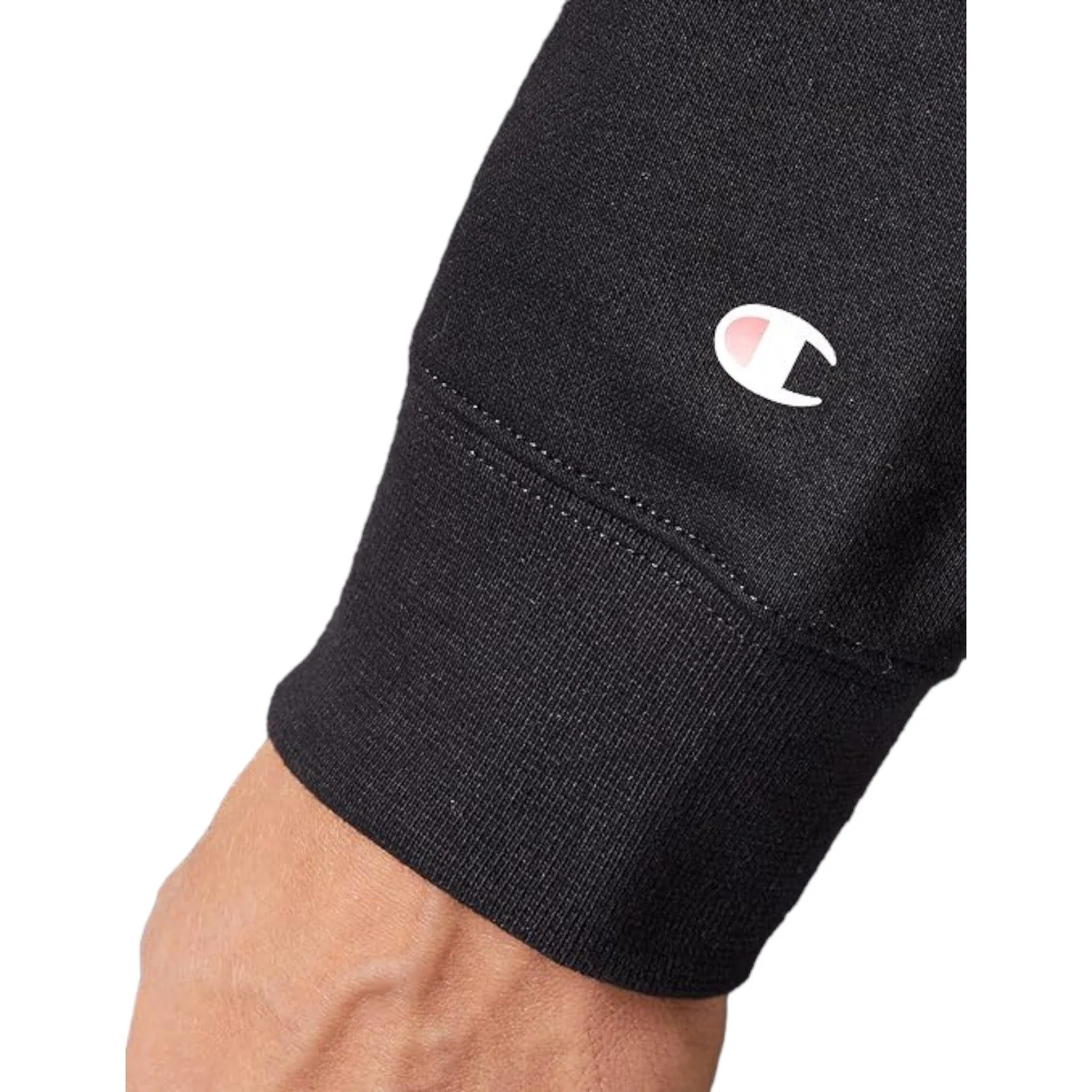 Champion Crew Neck Spellout Fleece Sweatshirt - Black - Image 4