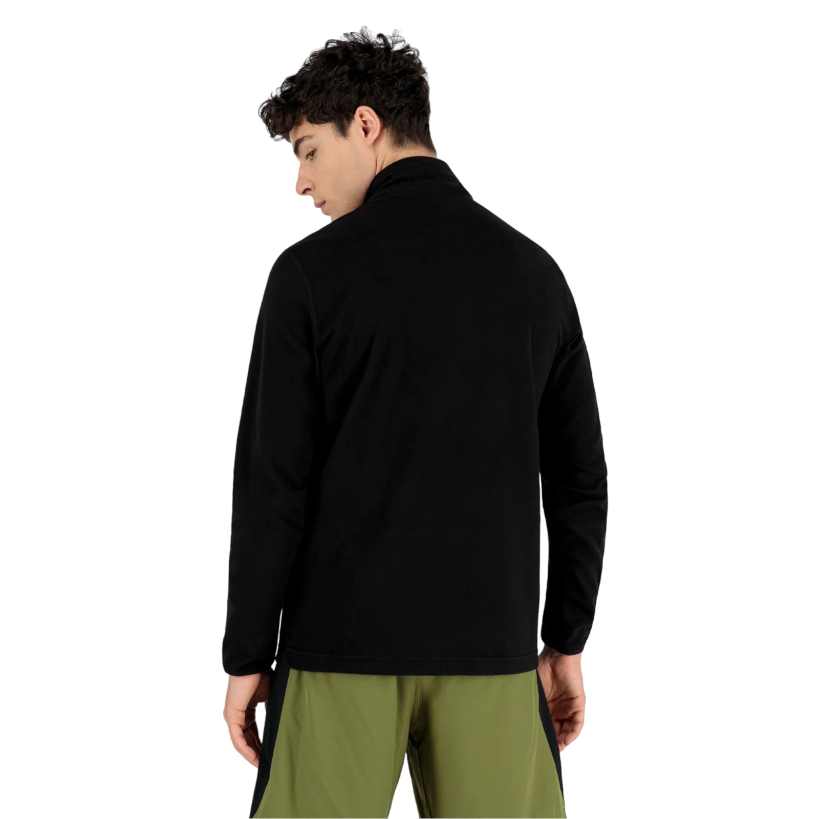 Champion Half Zip-Up Script Logo Fleece Sweatshirt - Black - Image 3