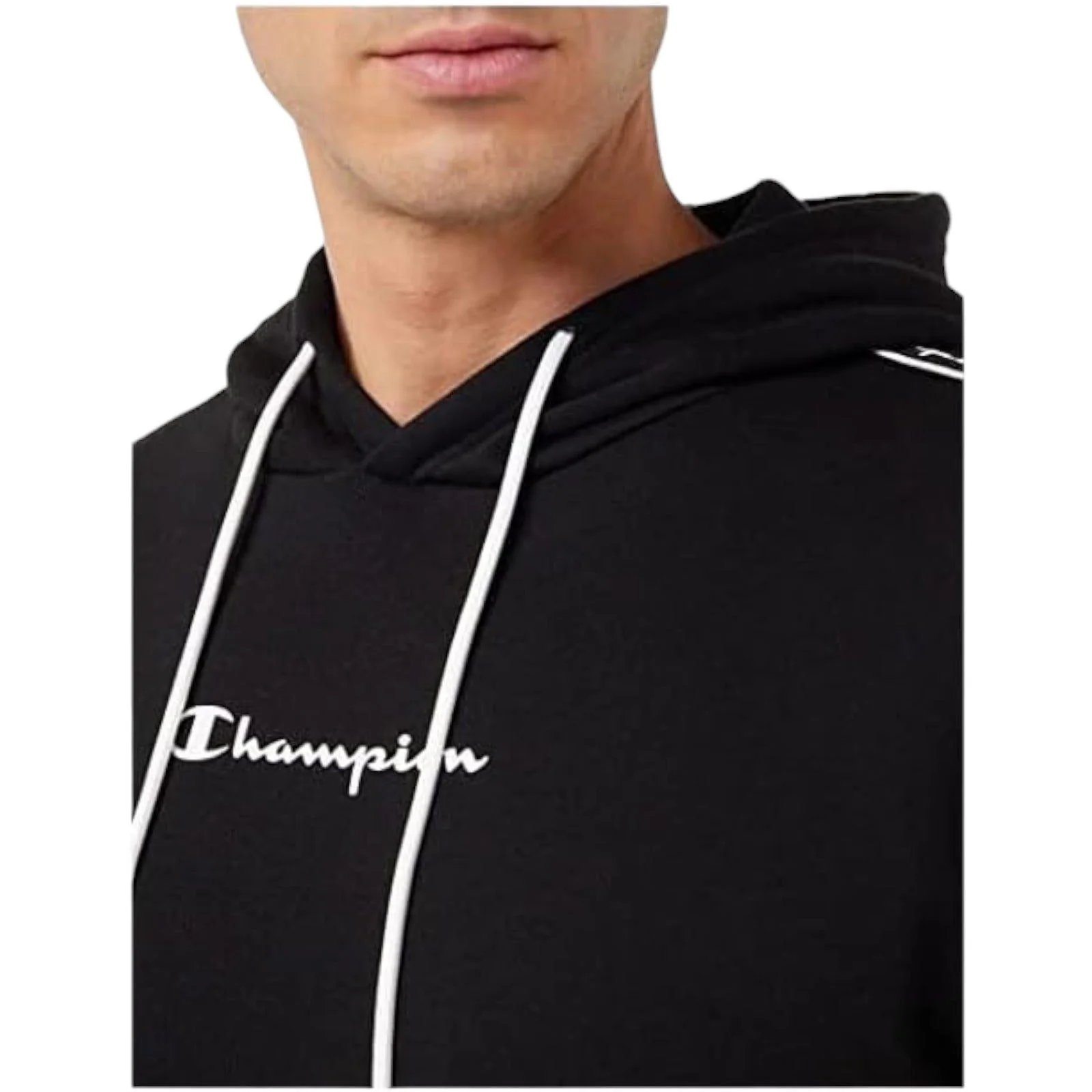 Champion Legacy American Half Tape Hooded Sweatshirt - Black - Image 3