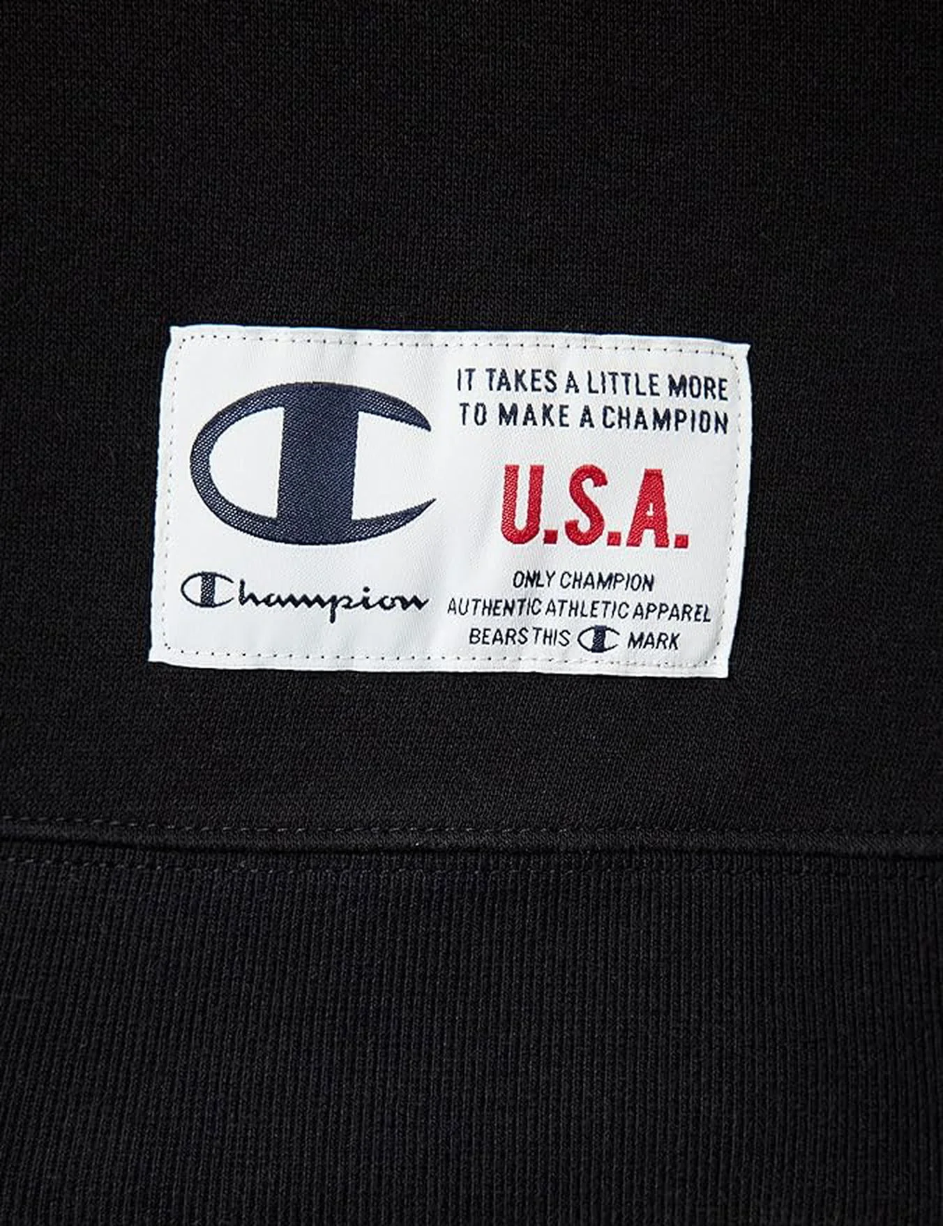 Champion Legacy Contrast Details Fleece Sweatshirt - Black - Image 5