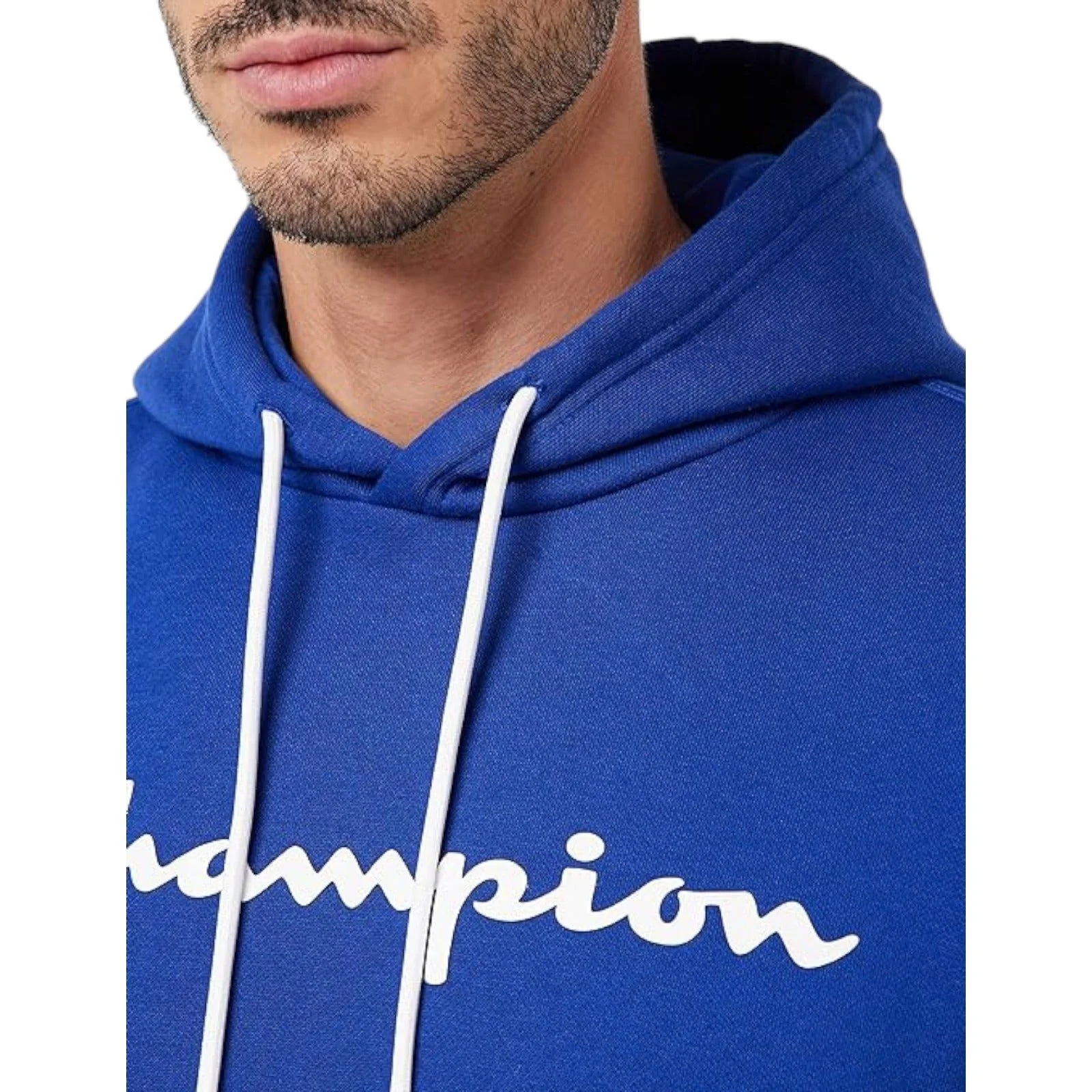 Champion Legacy Script Logo Fleece Hoodie - Blue - Image 4