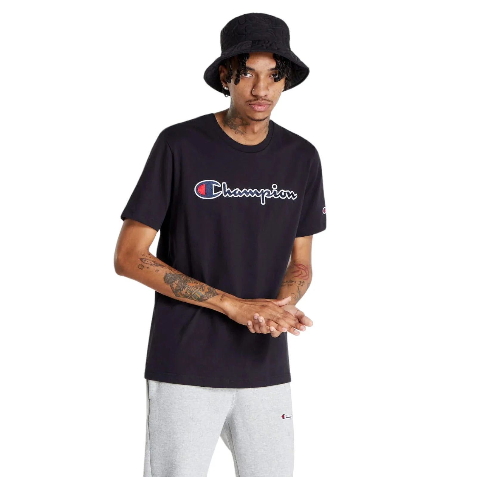 Champion Rochester Crewneck T-Shirt - Black - Image 2