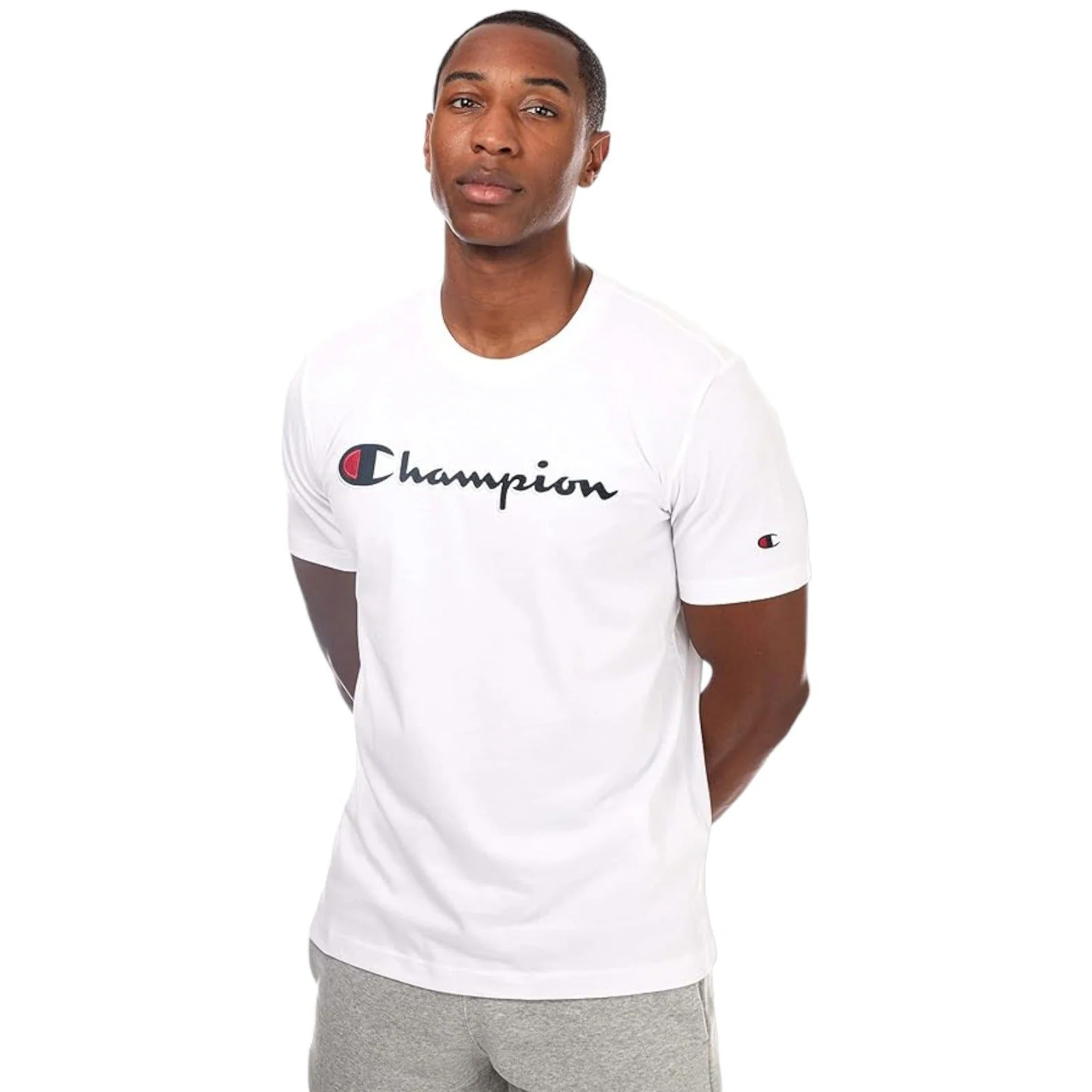 Champion Script Logo Embroidery T-shirt - White - Image 3