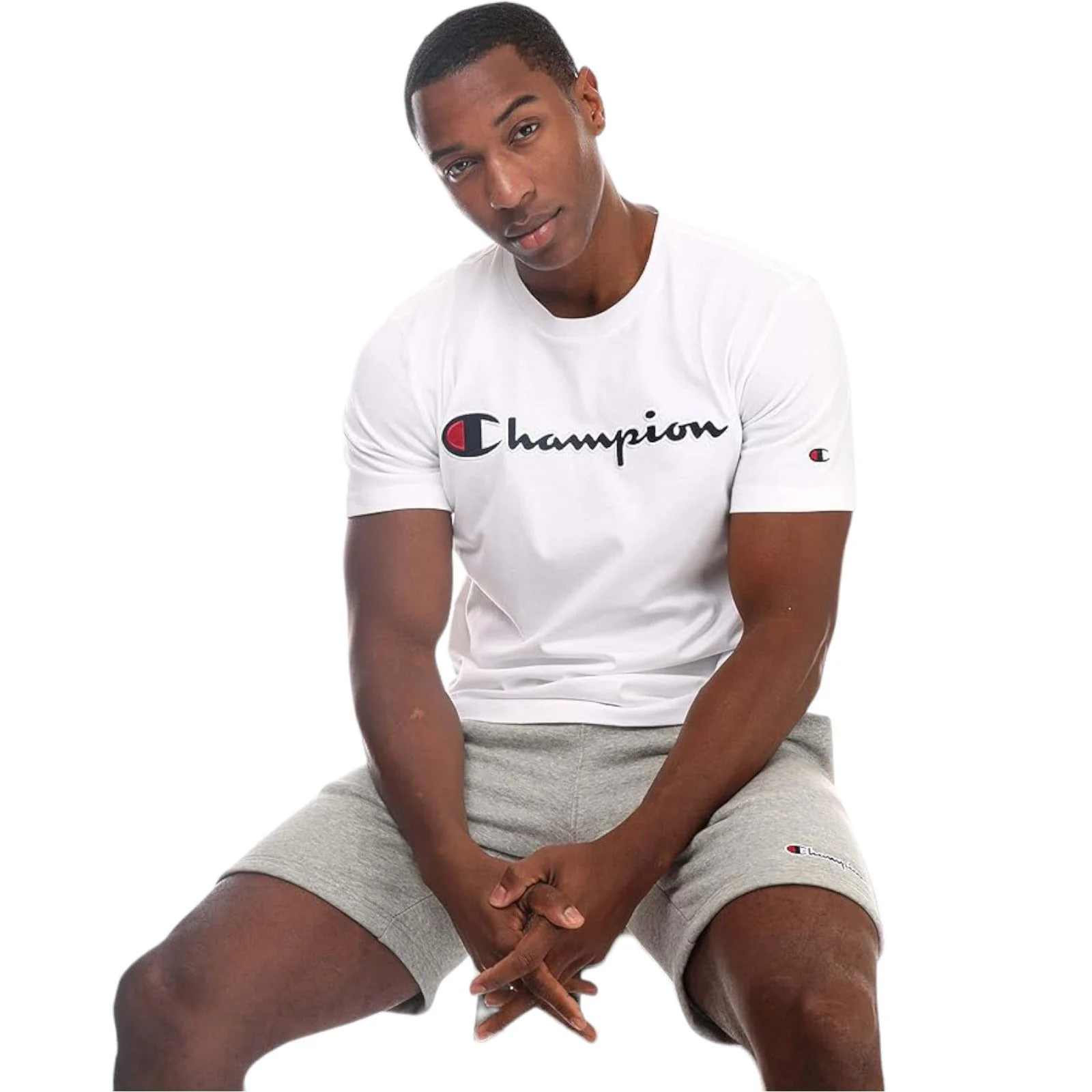 Champion Script Logo Embroidery T-shirt - White - Image 5