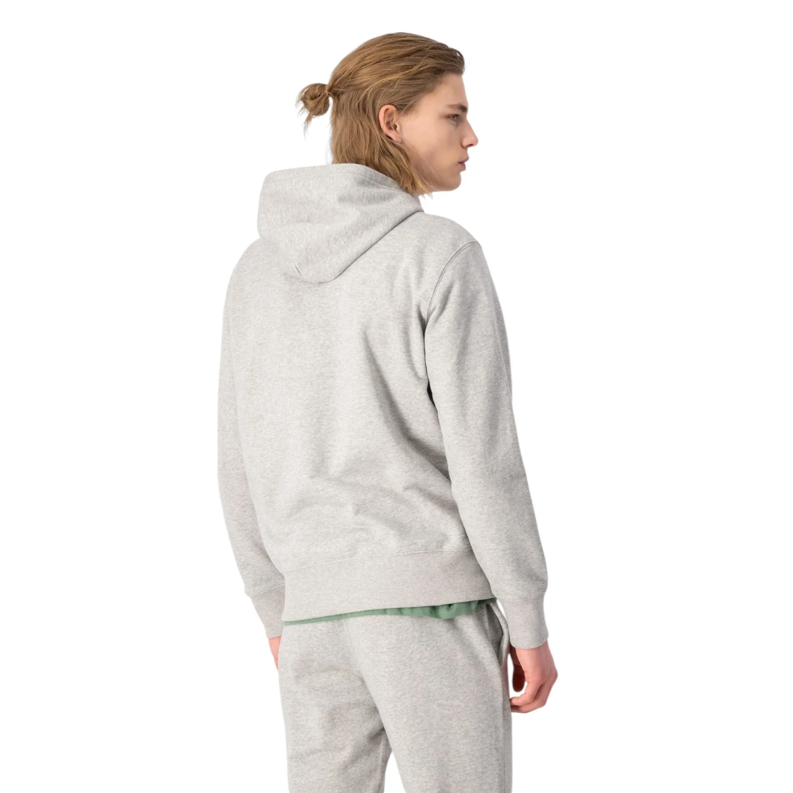 Champion Script Logo Fleece Hoodie - Grey - Image 2