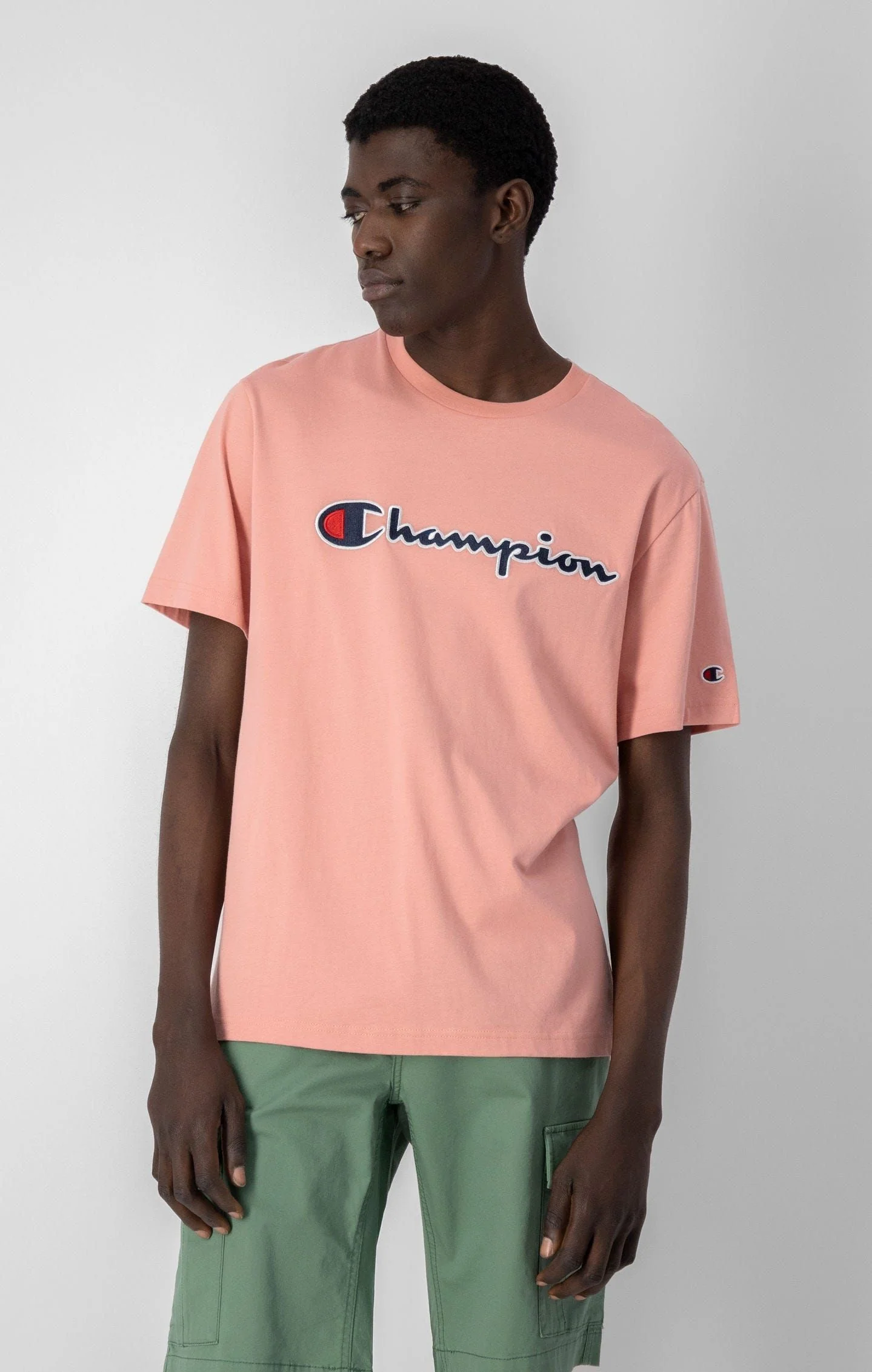 Champion Script Spellout Logo T-shirt - Pink - Image 2