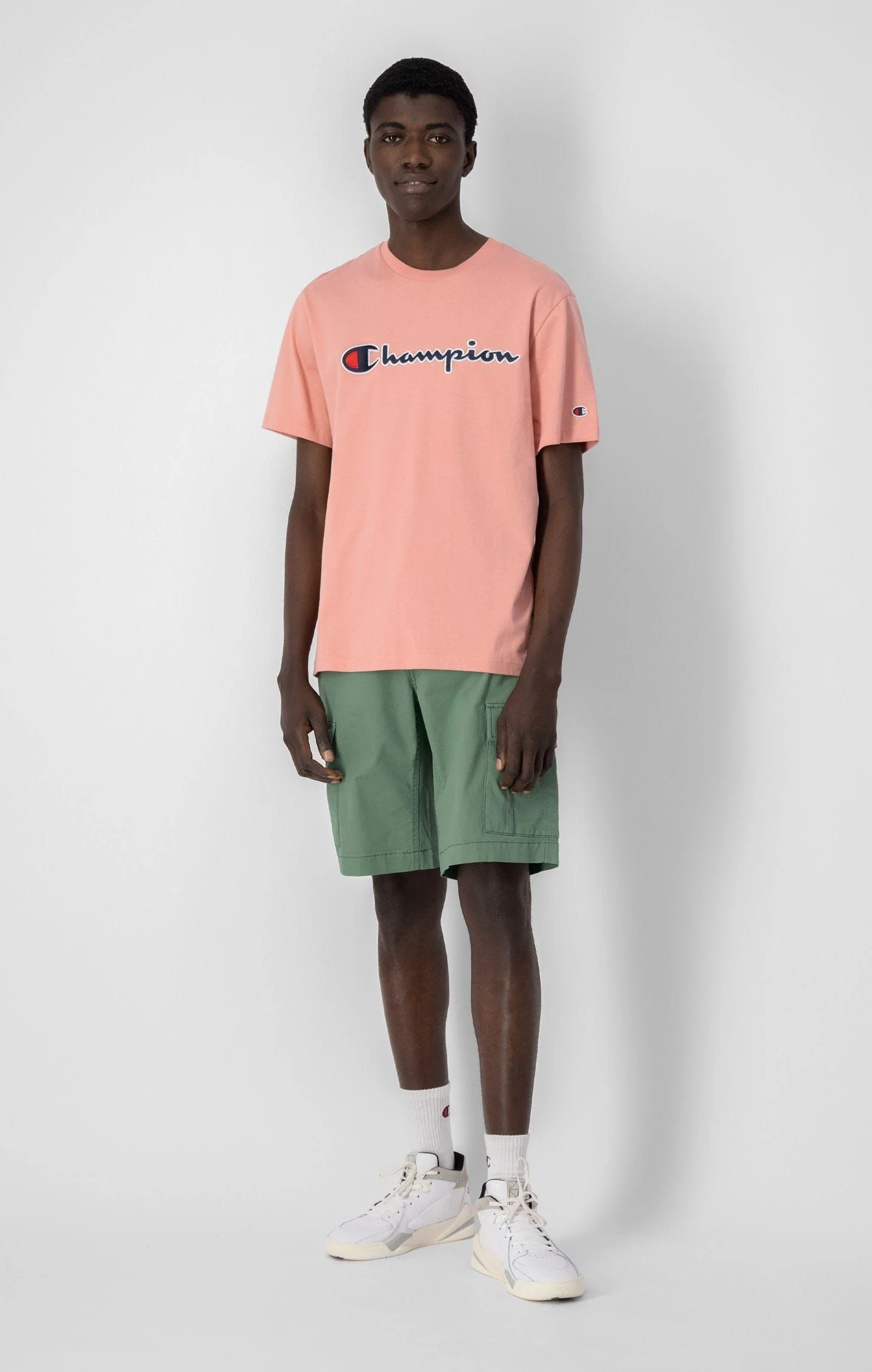 Champion Script Spellout Logo T-shirt - Pink - Image 4