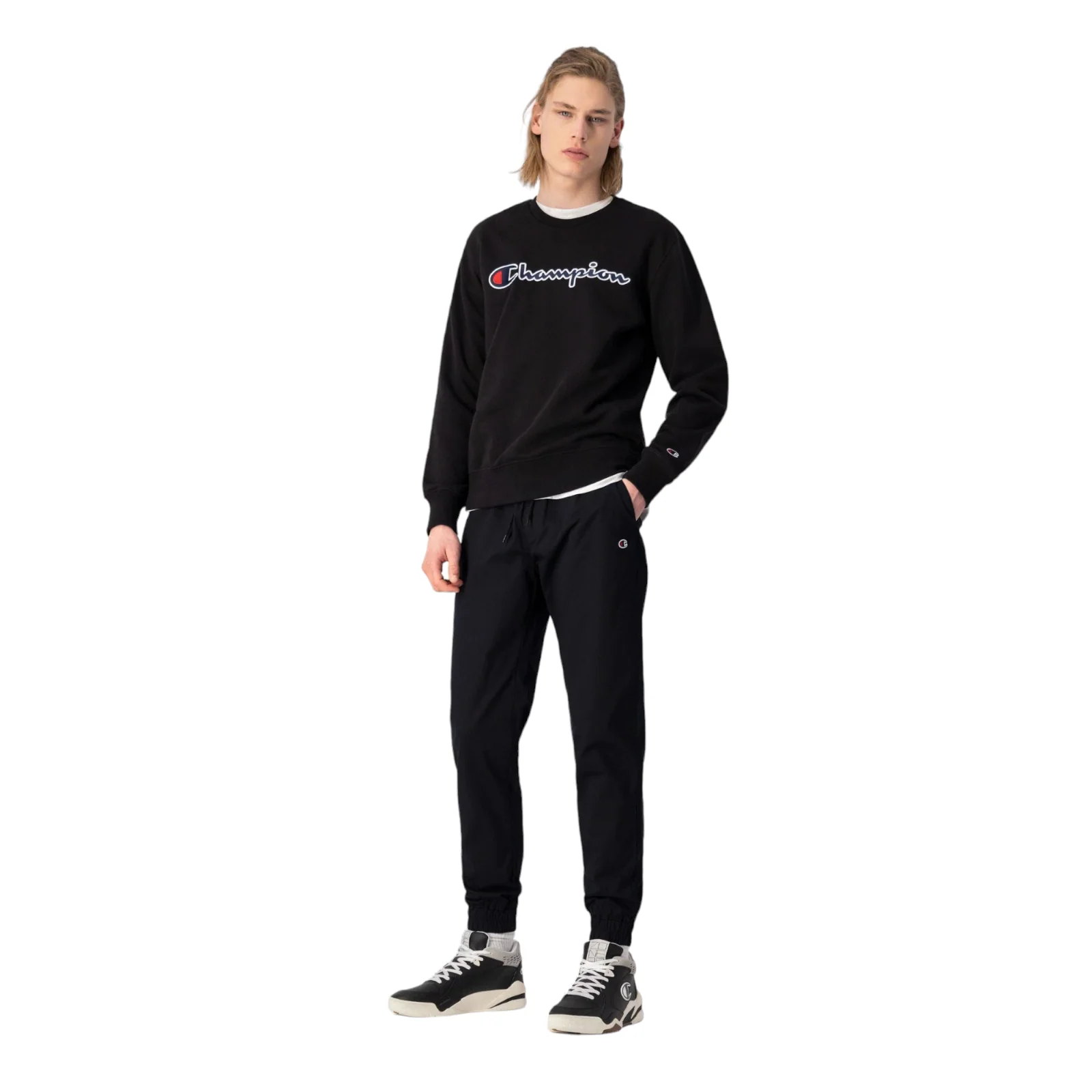 Champion Stretch Cotton Twill Cuffed Trousers - Black - Image 3