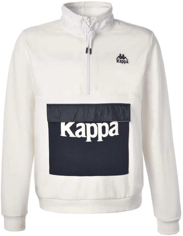Kappa If Half Zip Fleece Sweatshirt - White / Navy - Image 4