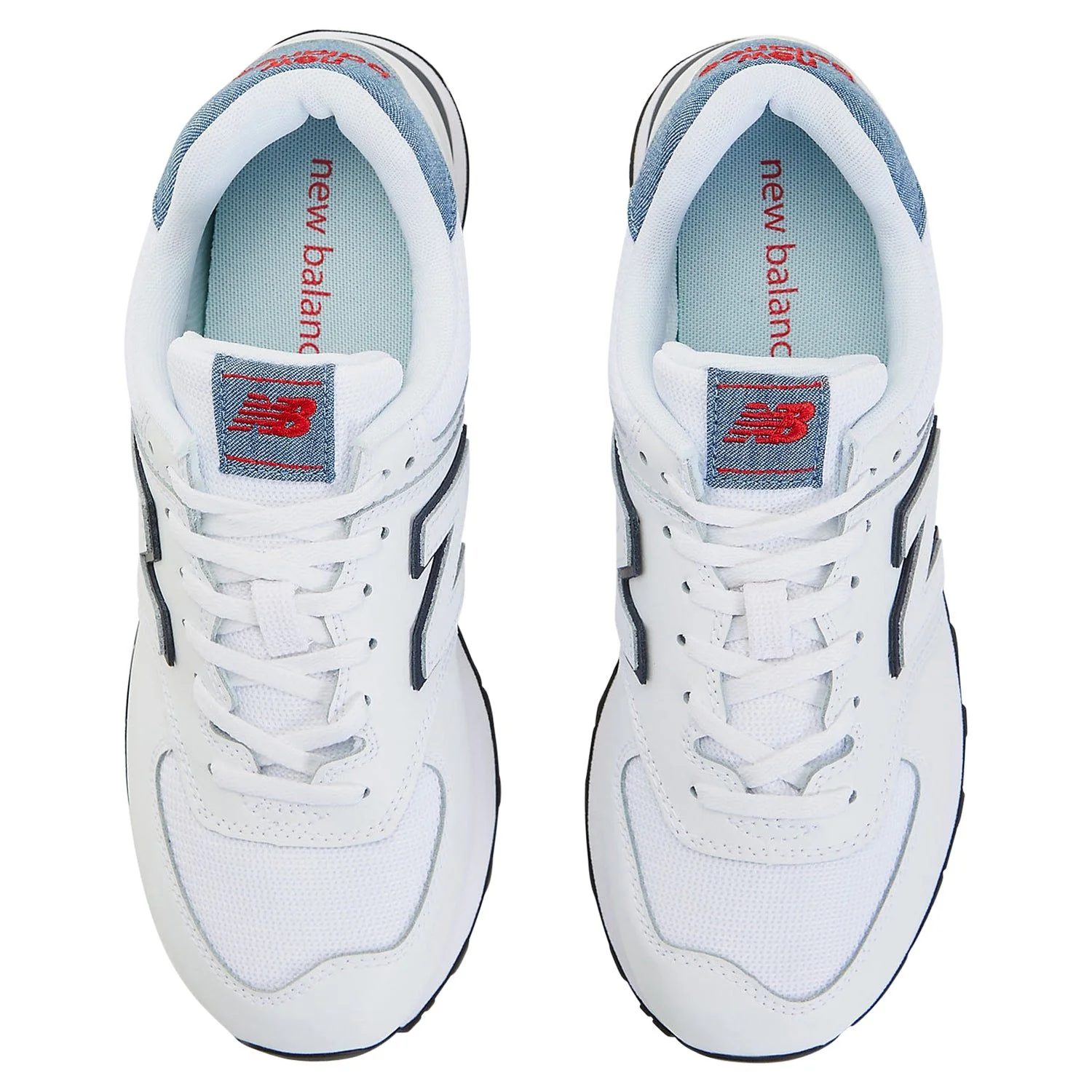 New Balance 574 Lifestyle Denim Shoes - White - Image 4