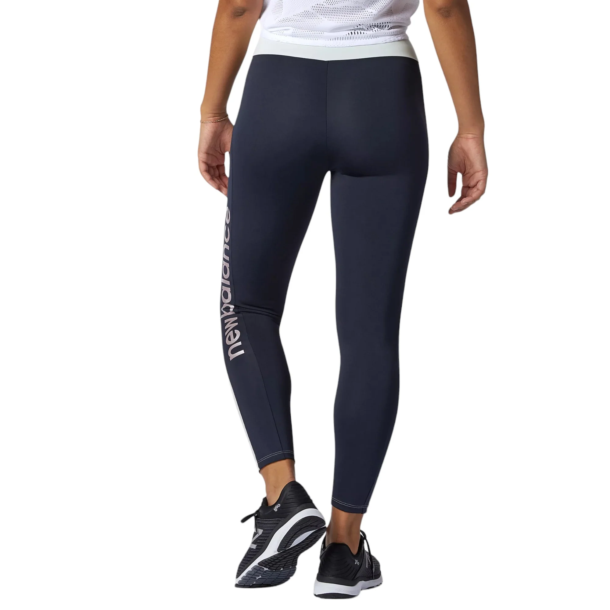 New Balance Achiever Remix High Rise 7/8 Tights - Violet / Navy - Image 3