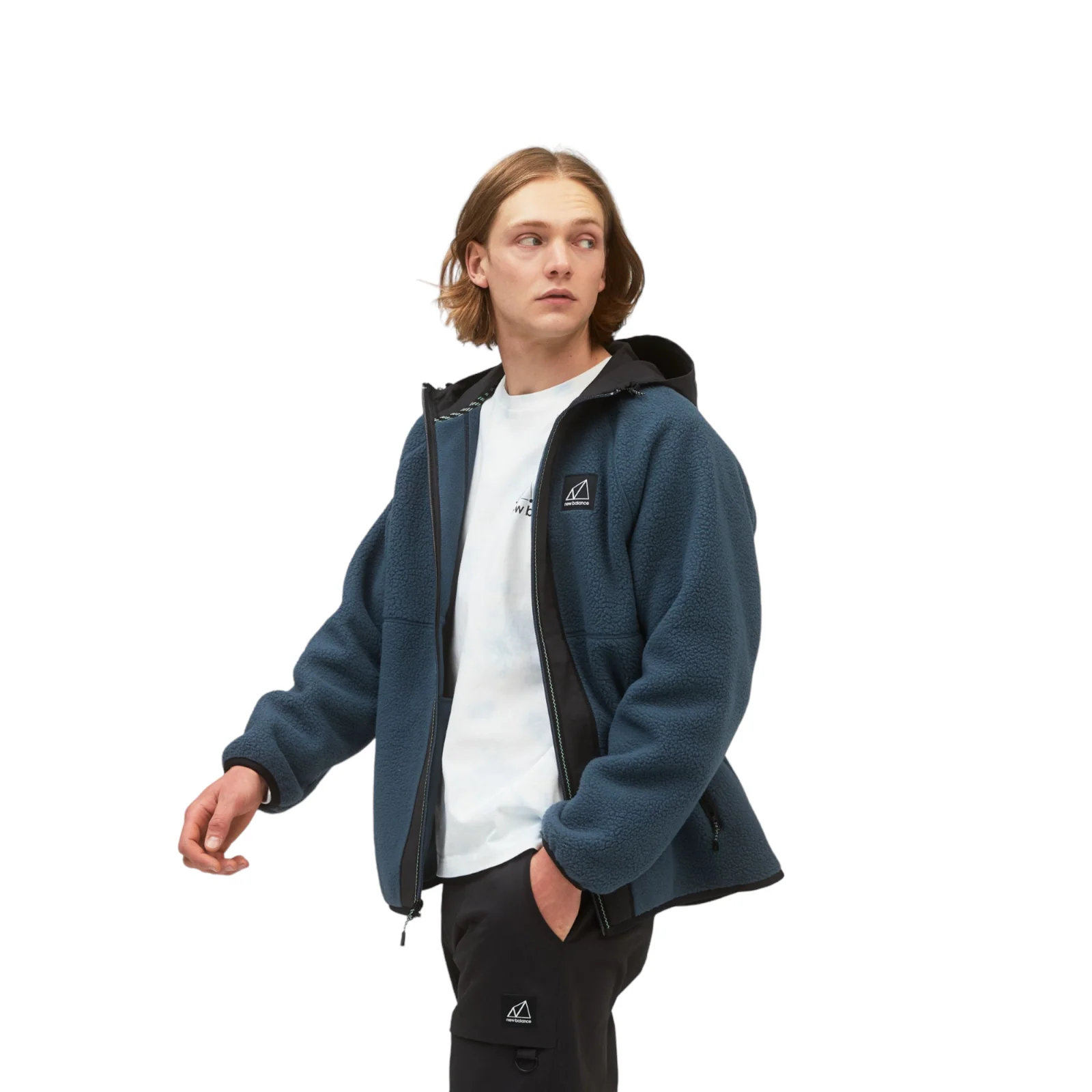 New Balance All Terrain High Pile Hybrid Sherpa Jacket - Blue - Image 2