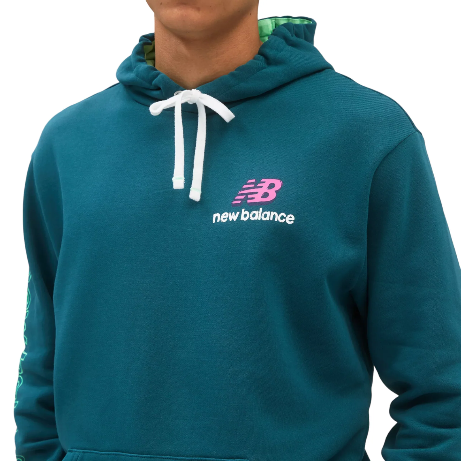New Balance Athletics Clash Sweat Hoodie - Teal Green - Image 2