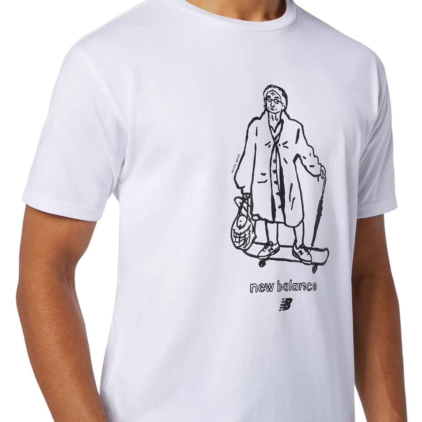 New Balance Athletics Graphic Skate T-Shirt - White - Image 3