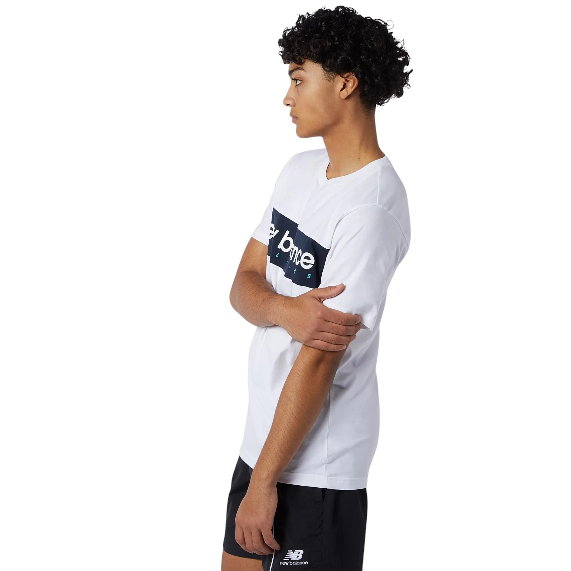 New Balance Athletics Linear Graphic Tee - White - Image 3