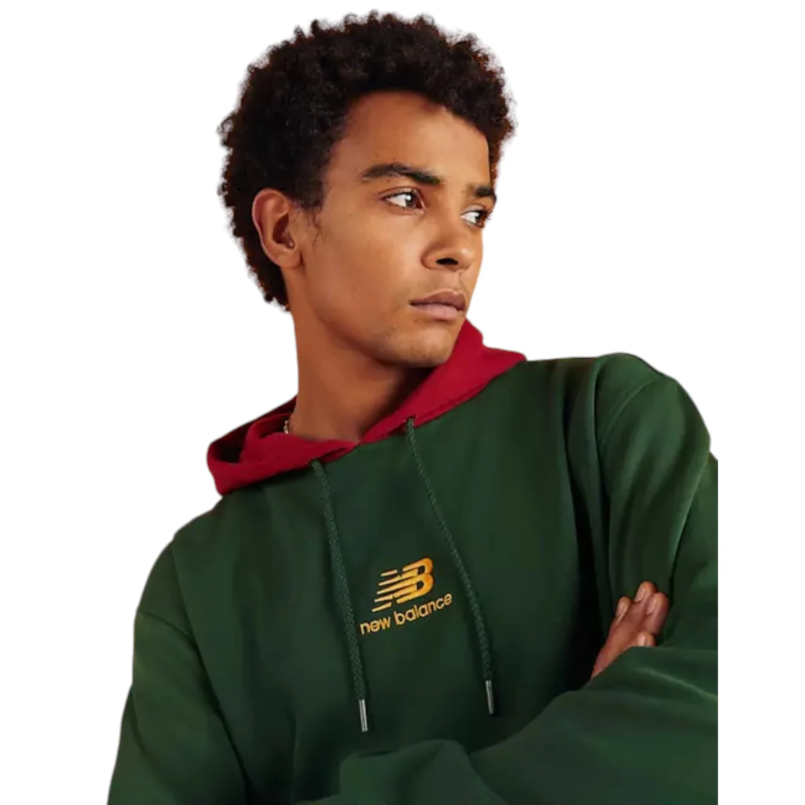 New Balance Color Block Hoodie - Green - Image 2