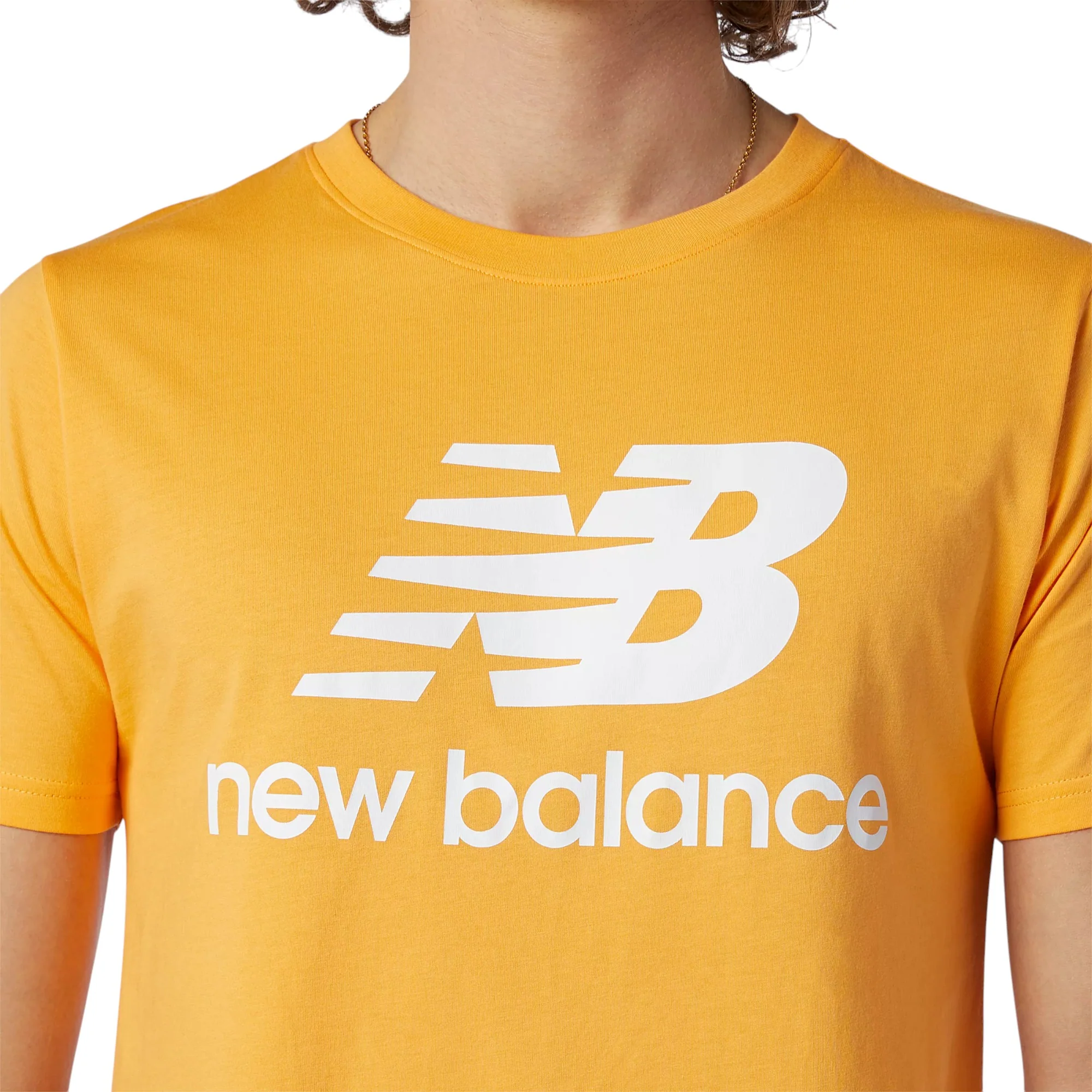 New Balance Essentials Stacked Logo T-Shirt - Yellow - Image 6