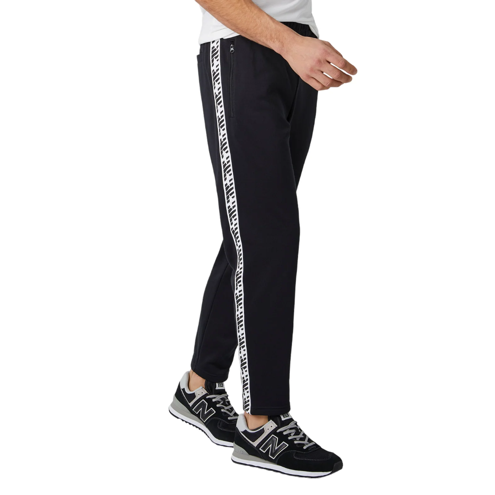 New Balance Essentials Track Pant - Black White - Image 4