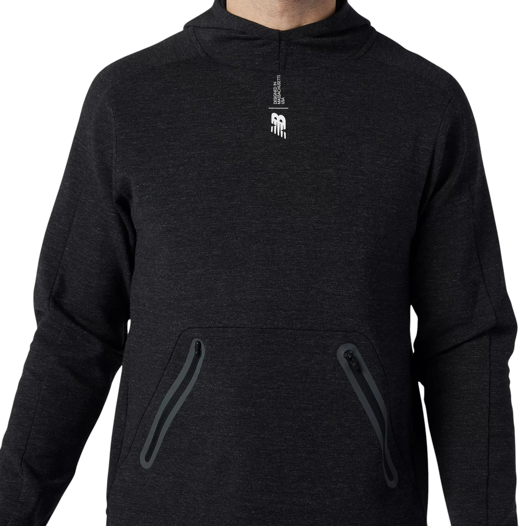 New Balance Fortitech Fleece Pullover Hoodie - Black - Image 4