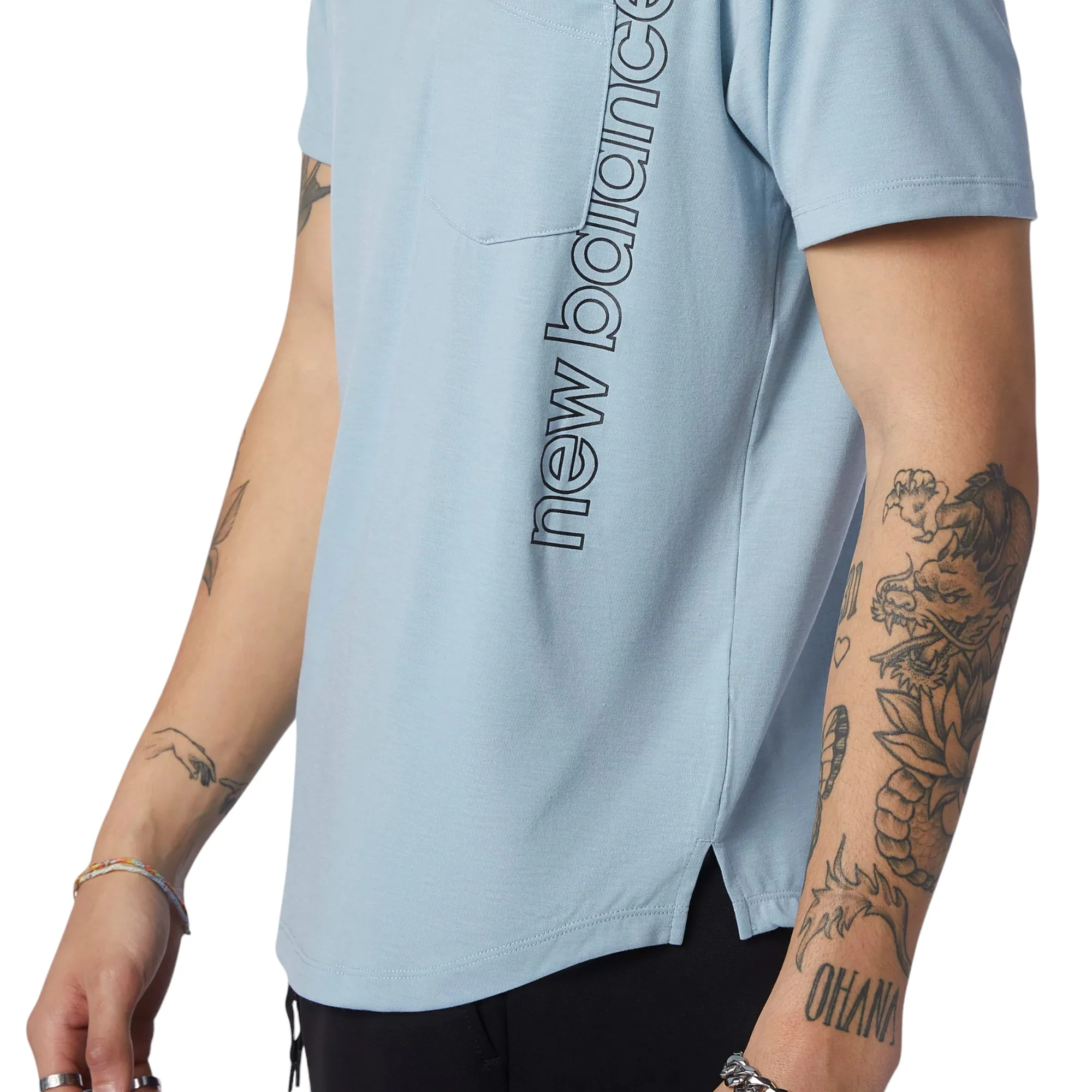 New Balance Fortitech Pocket Tee - Blue - Image 4