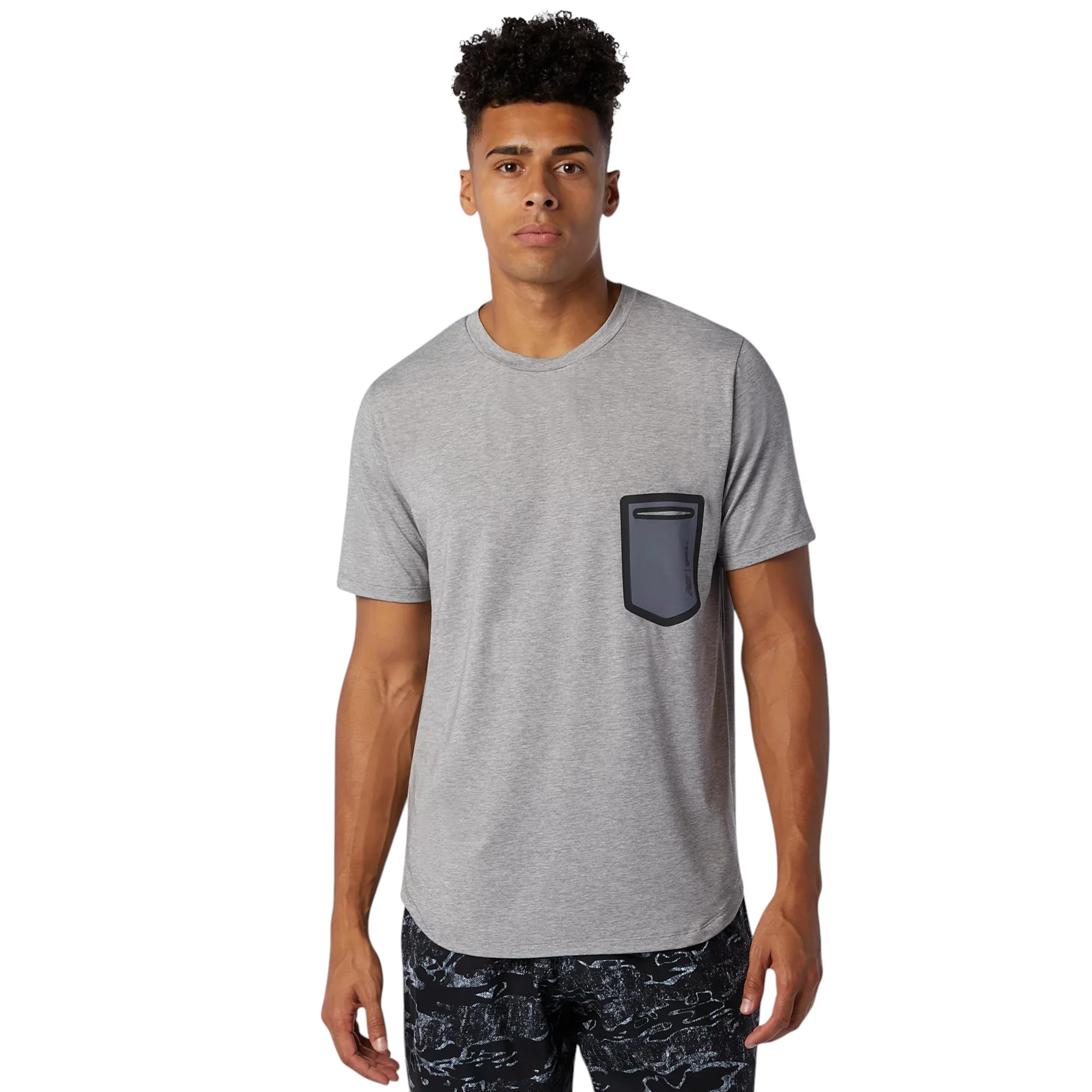 New Balance Fortitech Pocket Tee - Grey - Image 2