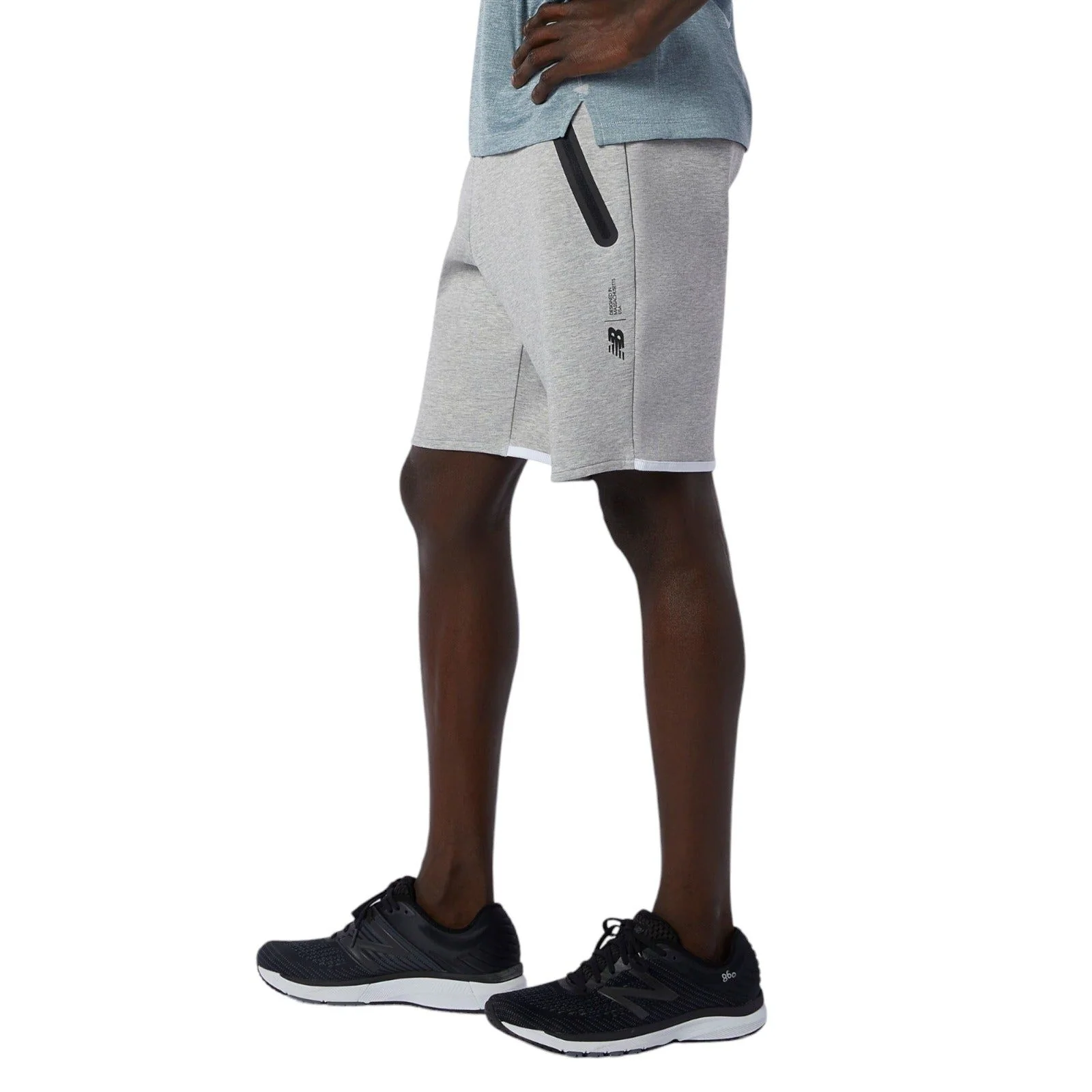 New Balance Men's Fortitech Fleece Shorts - Grey - Image 3