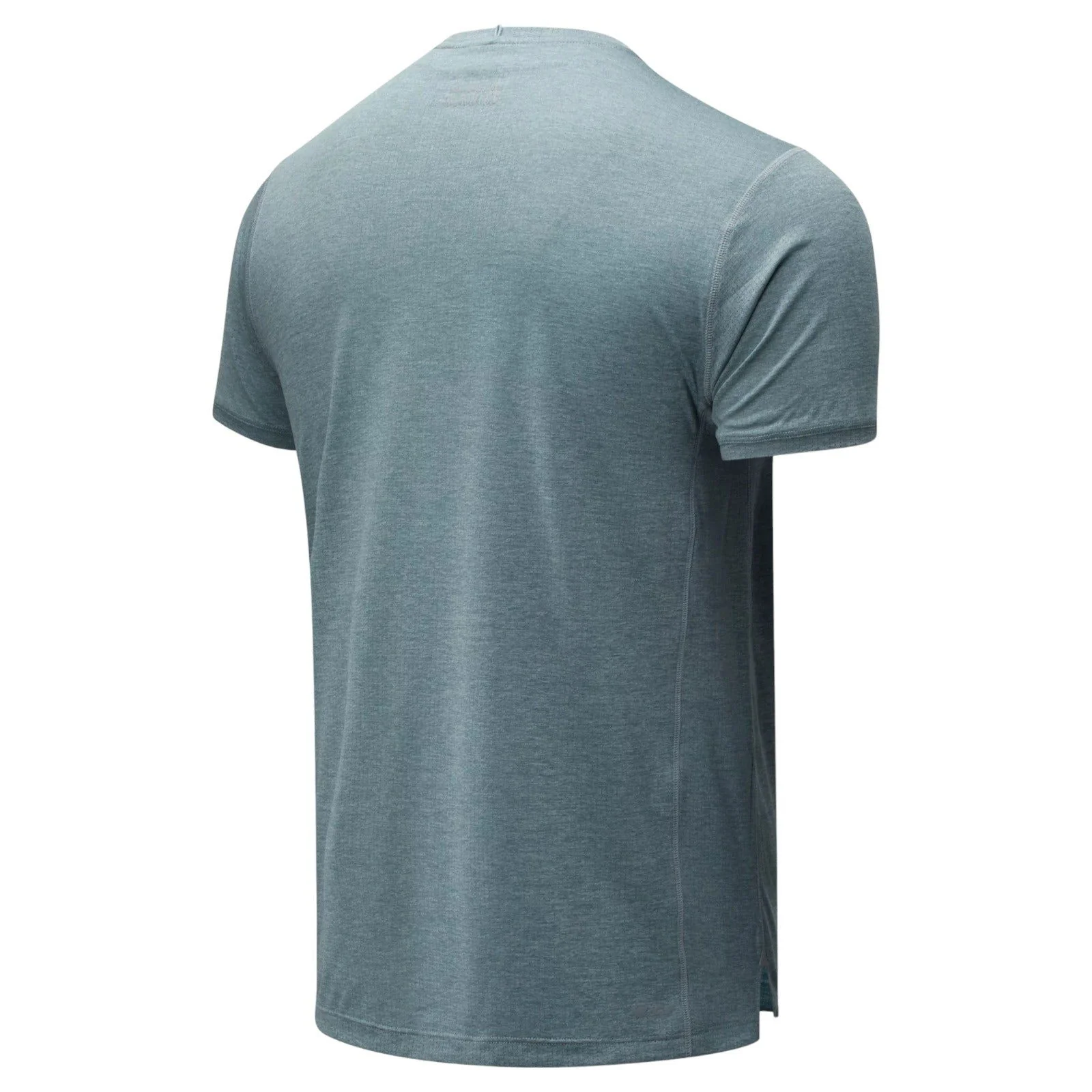 New Balance Men's Printed Impact Run Short Sleeve Top T Shirt - Green - Image 2