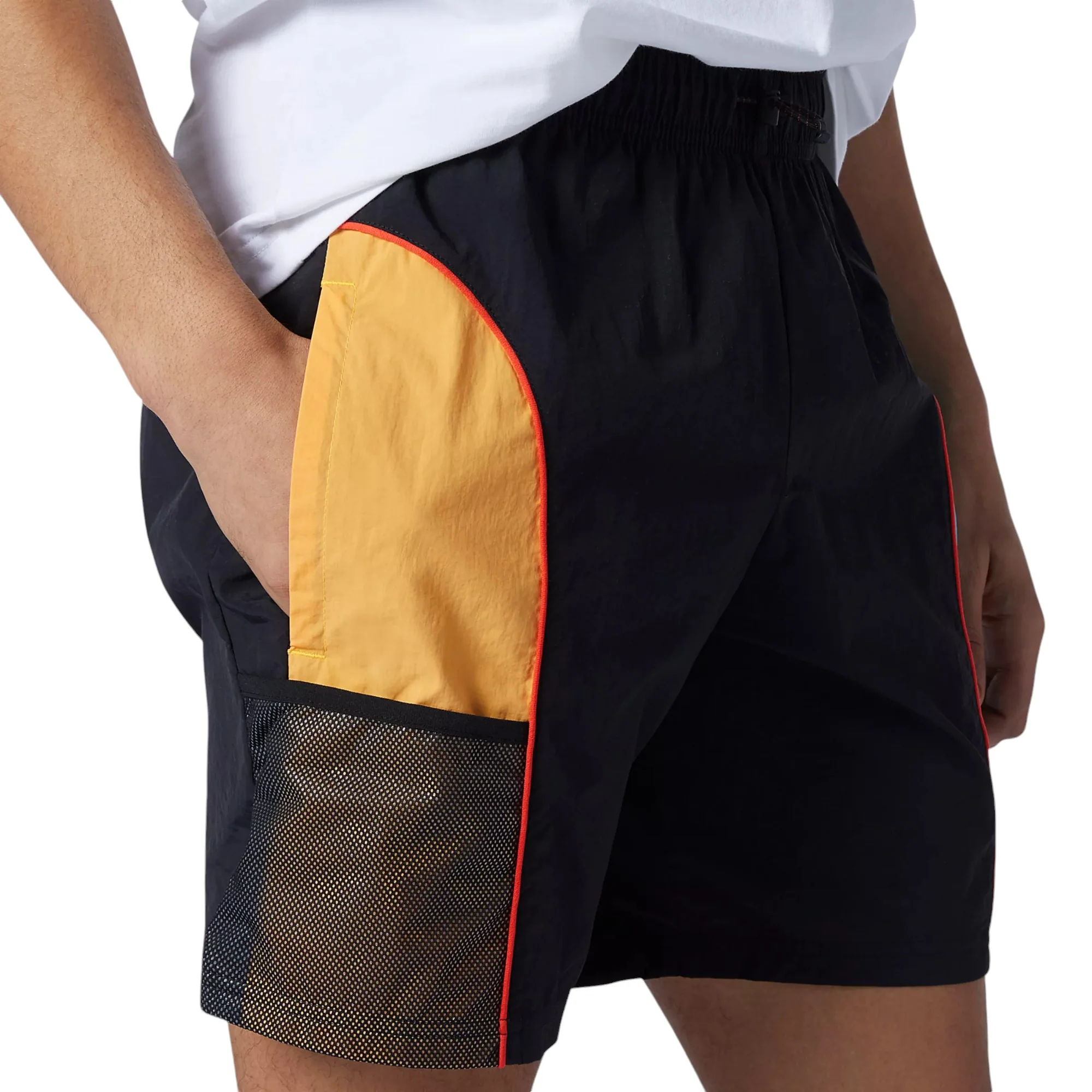 New Balance NB Athletic Wind Shorts - Black Orange - Image 4