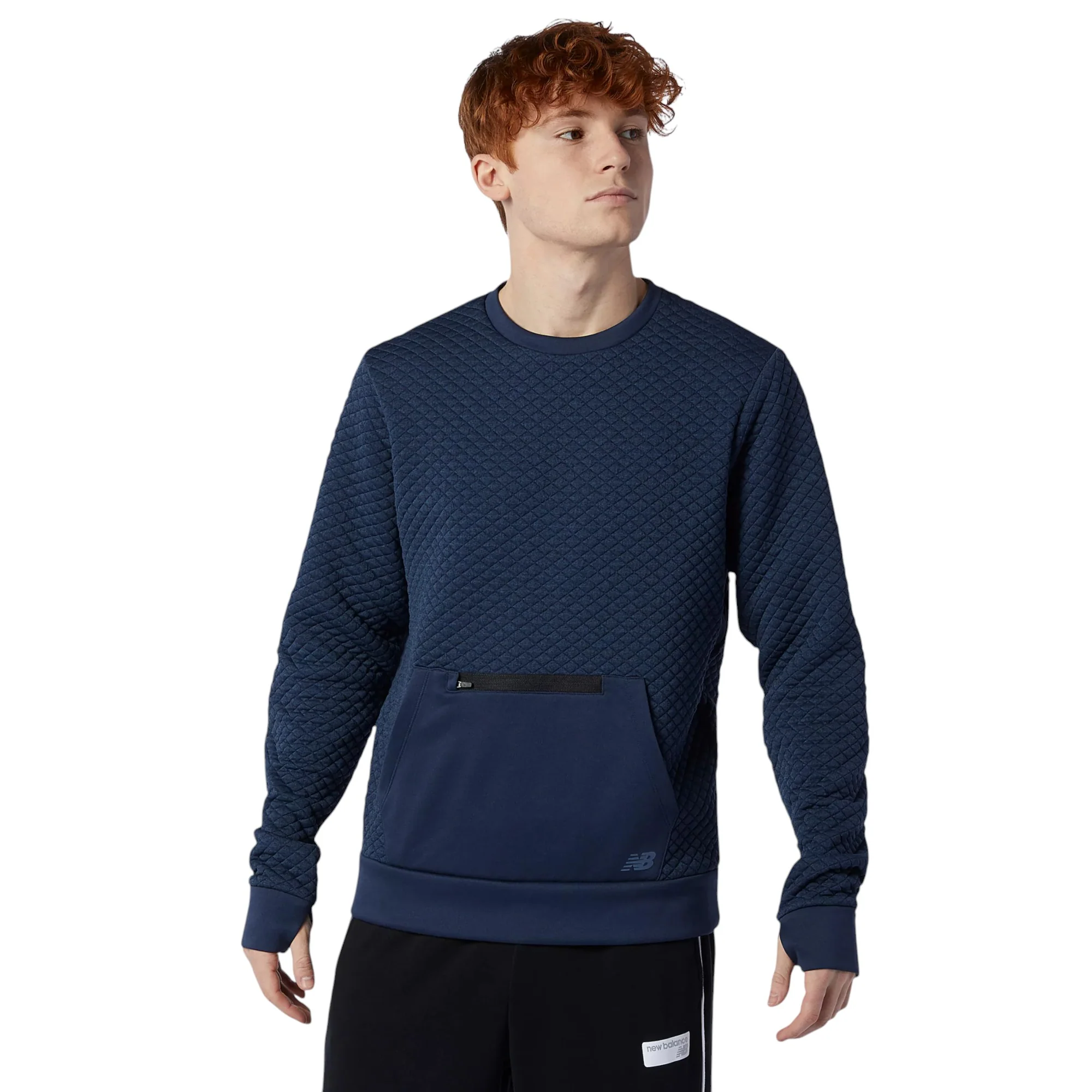 New Balance NB Heat Loft Crew Neck Sweatshirt - Navy - Image 3