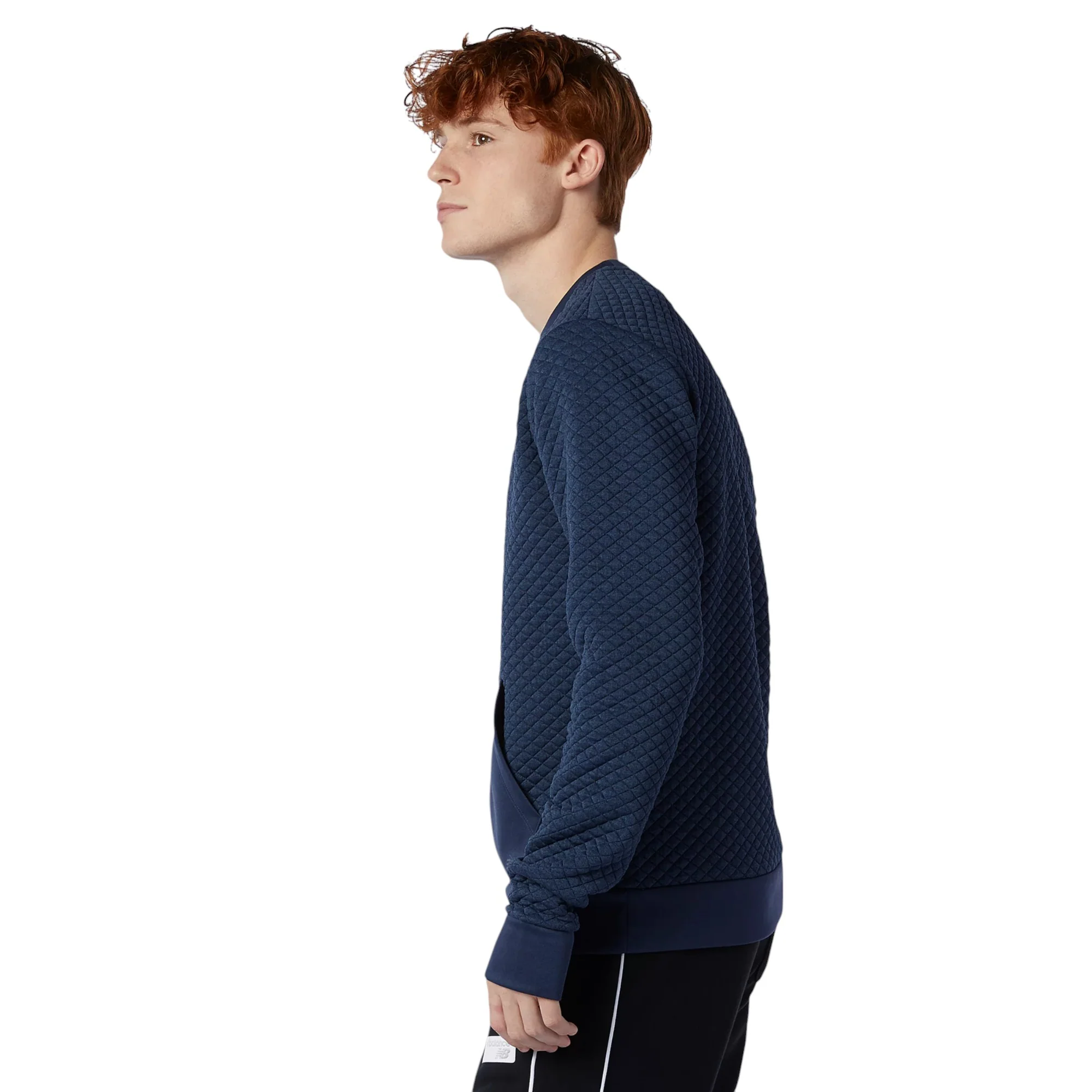 New Balance NB Heat Loft Crew Neck Sweatshirt - Navy - Image 4