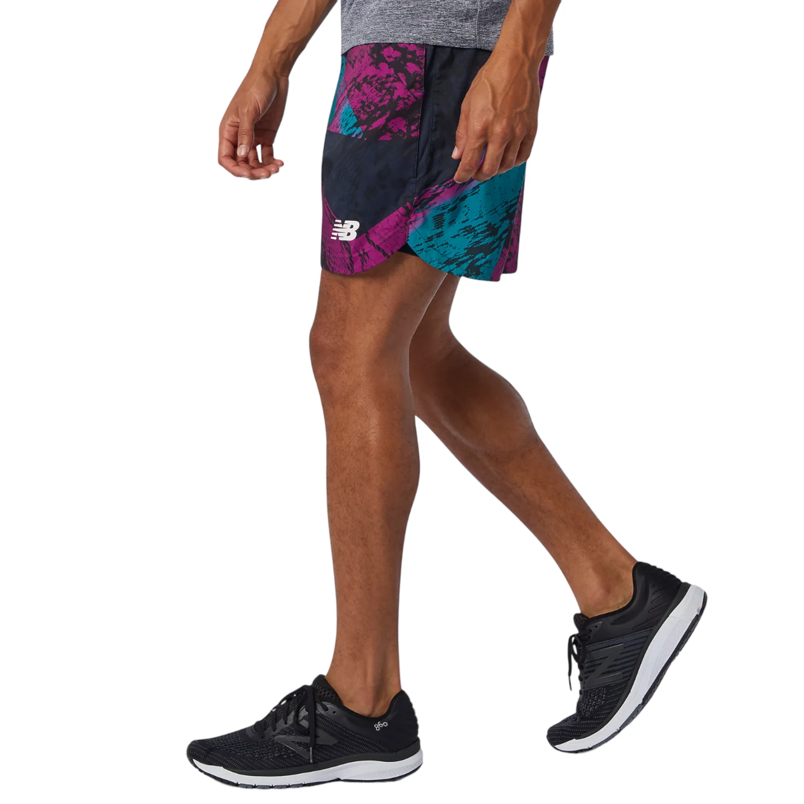 New Balance Printed Fast Flight 7 inch 2 In 1 Short - Jewel Pink - Image 3