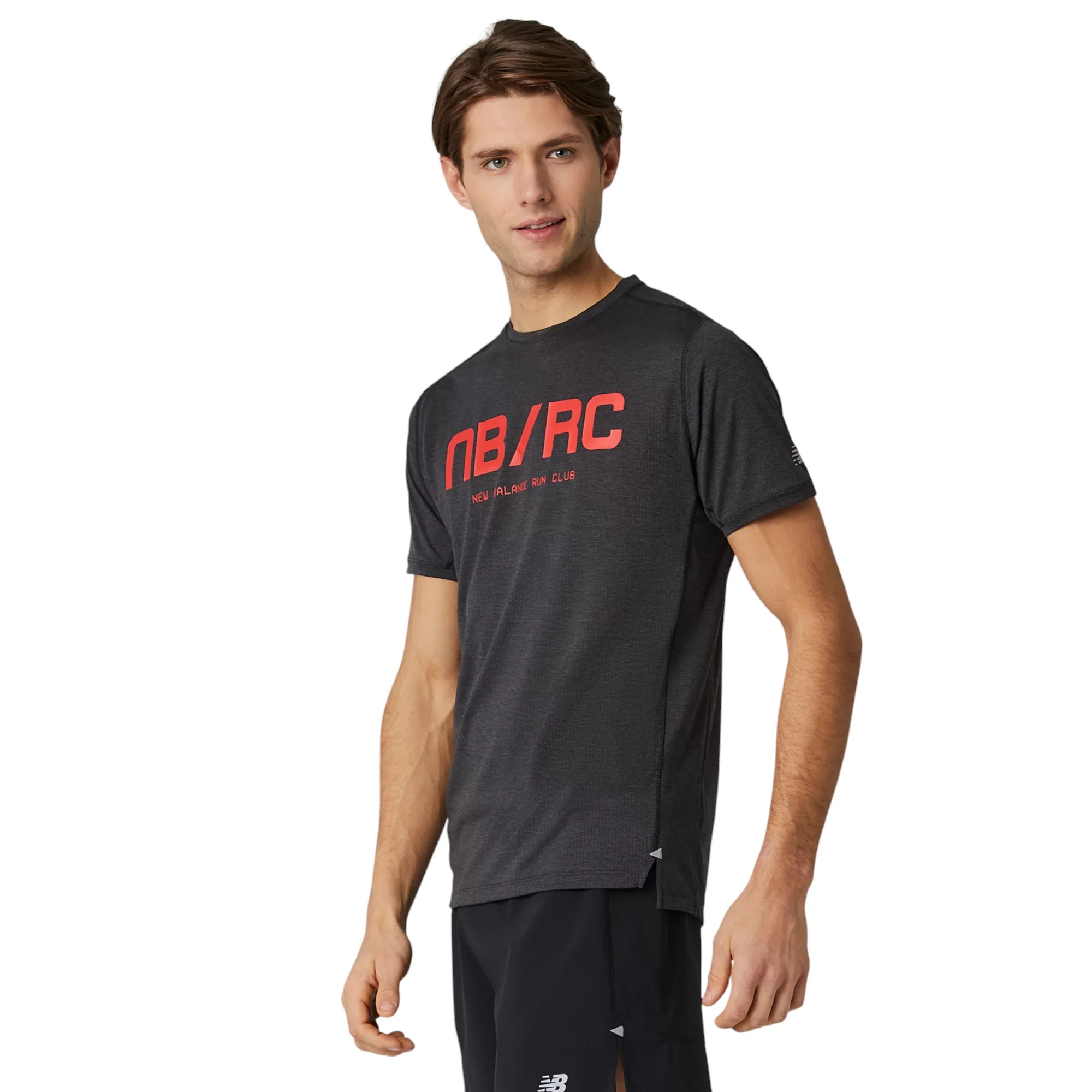 New Balance Printed Impact Run T Shirt - Black - Image 2