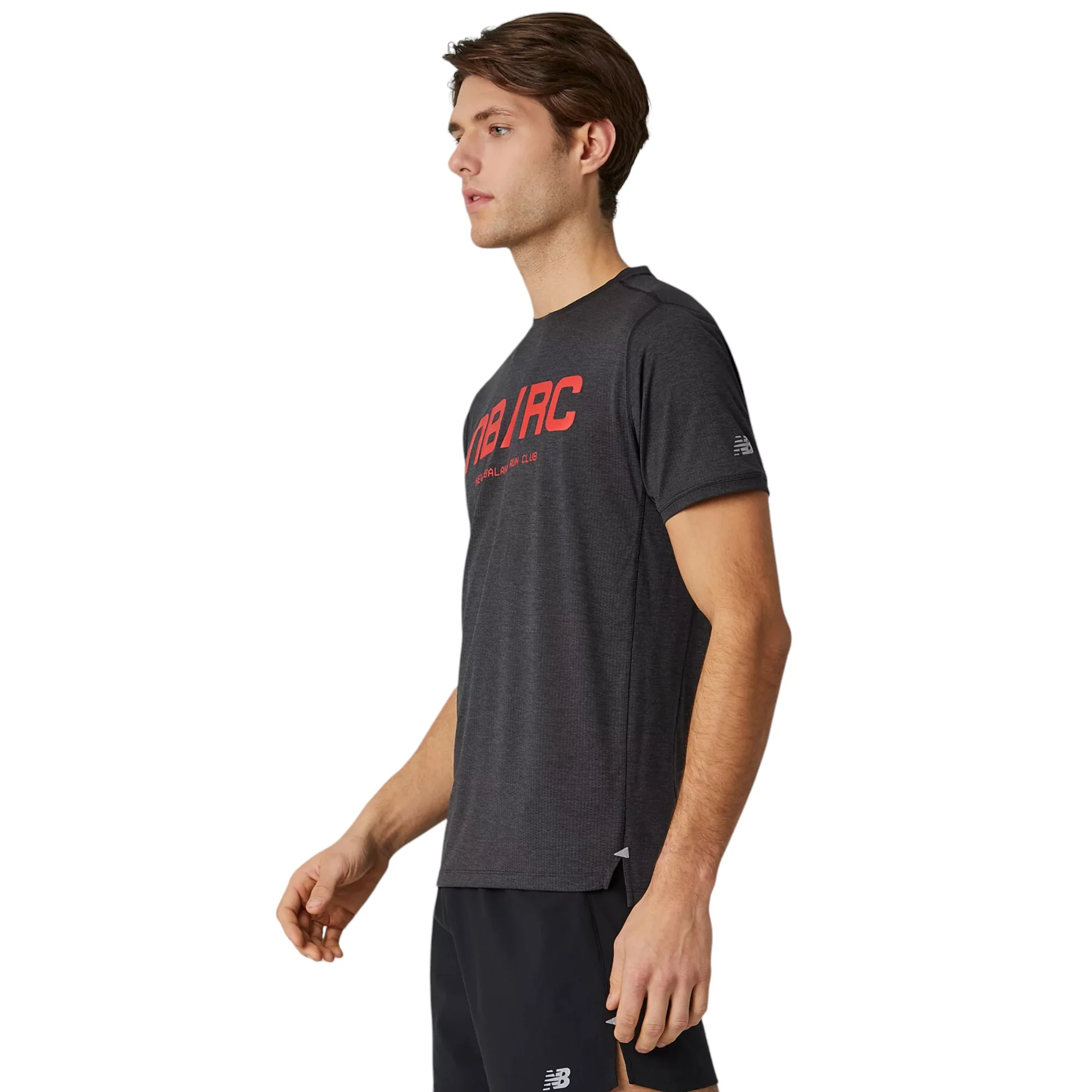New Balance Printed Impact Run T Shirt - Black - Image 3