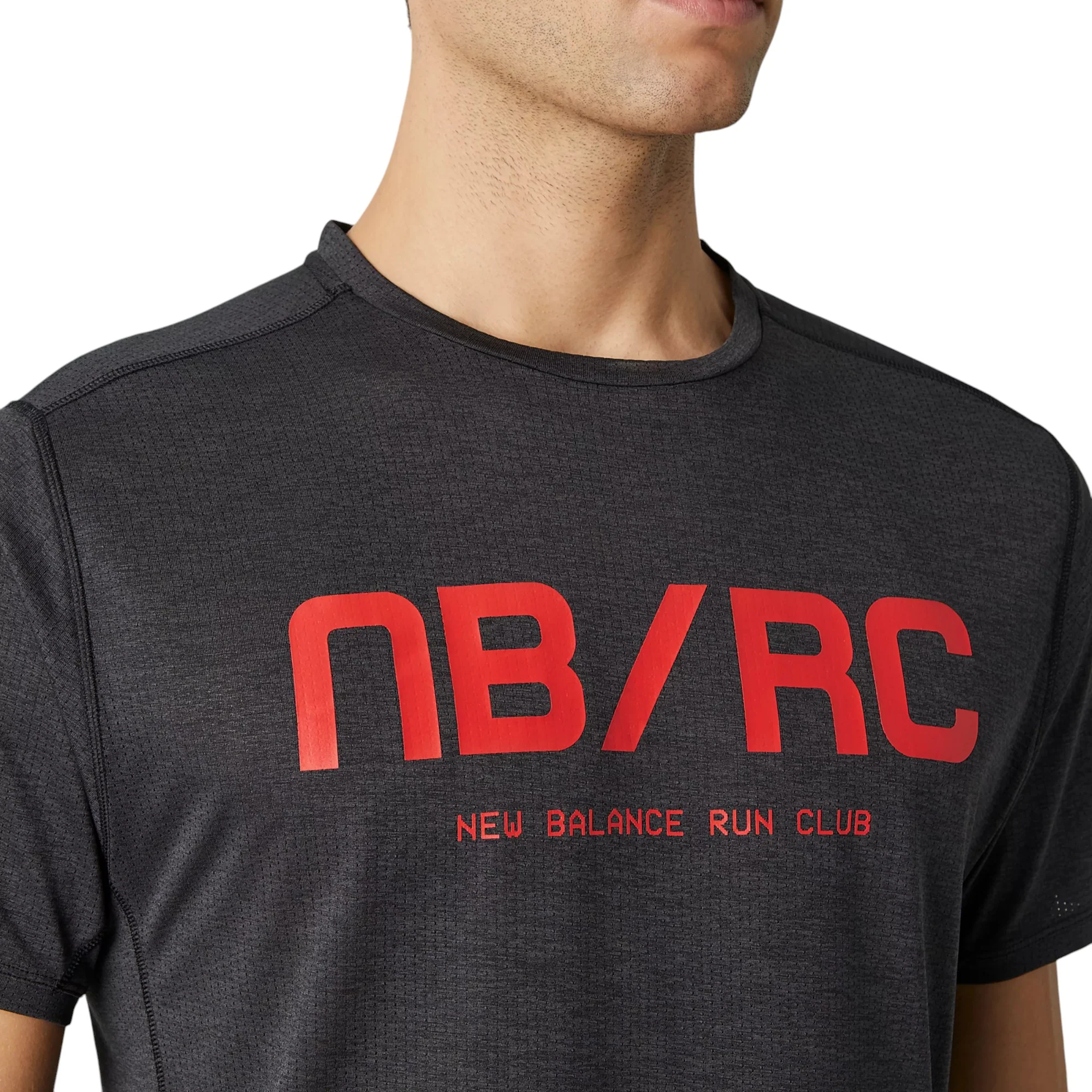 New Balance Printed Impact Run T Shirt - Black - Image 5