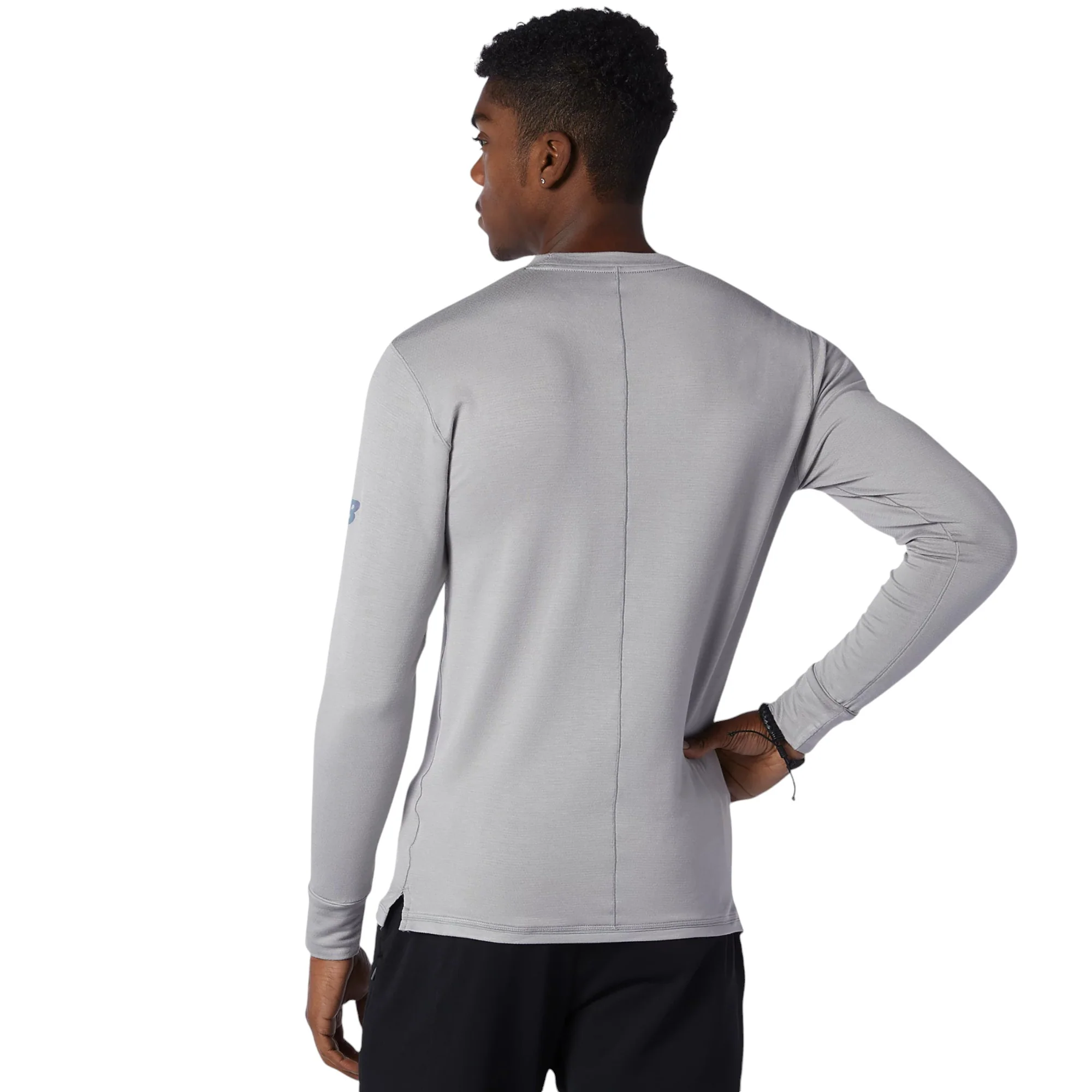 New Balance Q Speed 1NTRO Long Sleeve T Shirt - Grey - Image 3